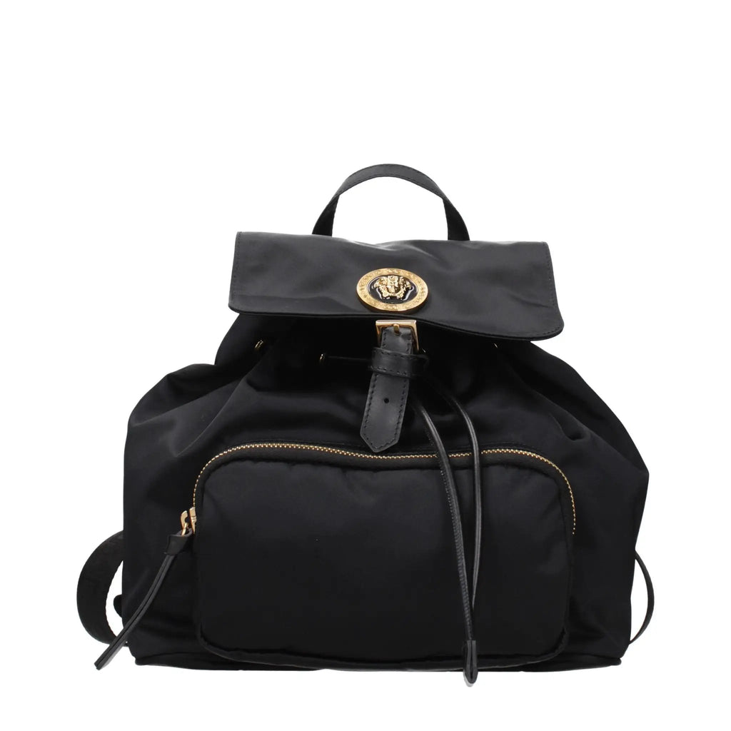 Versace Black Fabric Backpack