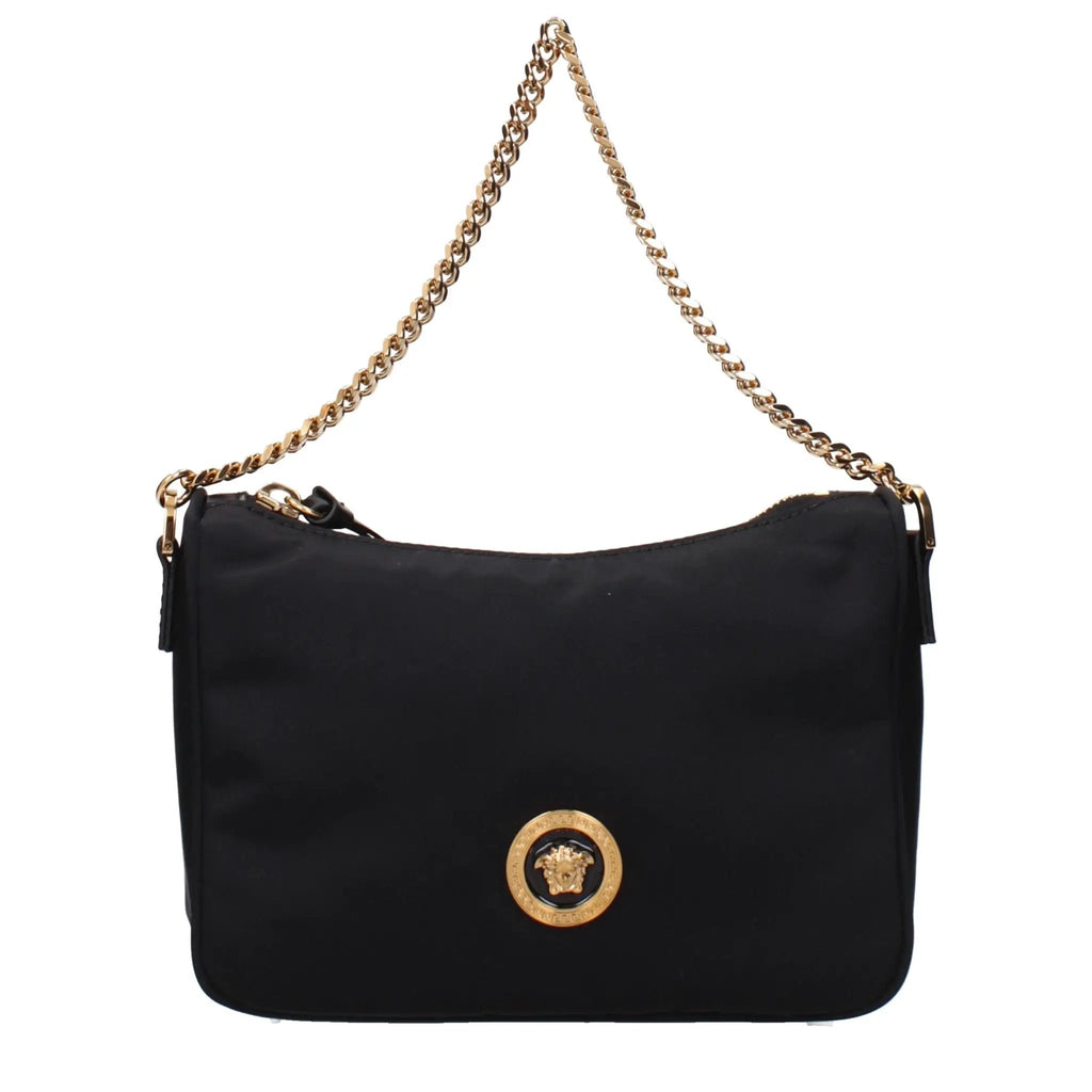 Versace Black Fabric Handbag
