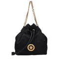 Versace Black Fabric Handbag