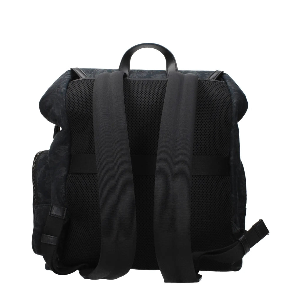 Versace Black Fabric Backpack