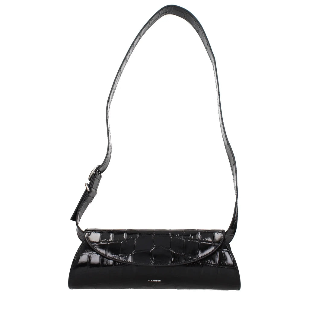 Jil Sander Black Leather Crossbody Bag