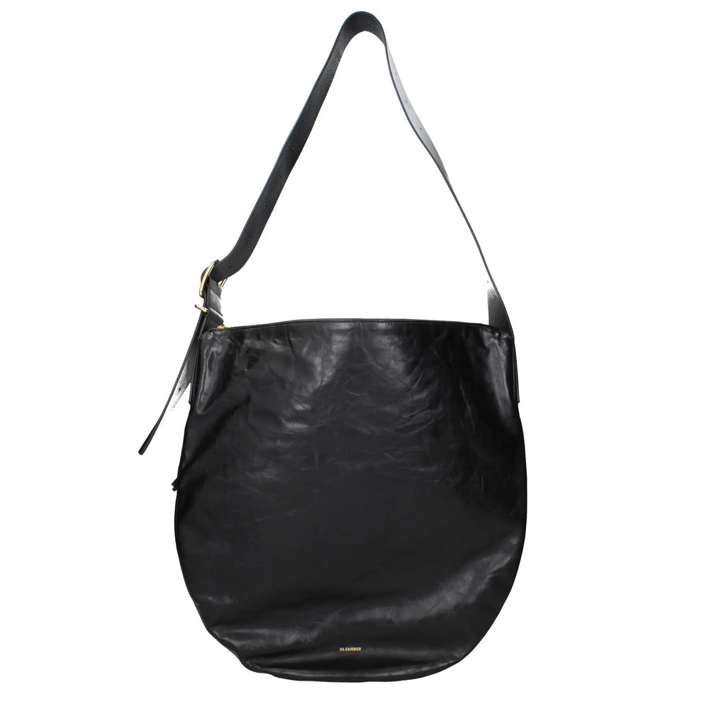 Jil Sander Black Leather Crossbody Bag