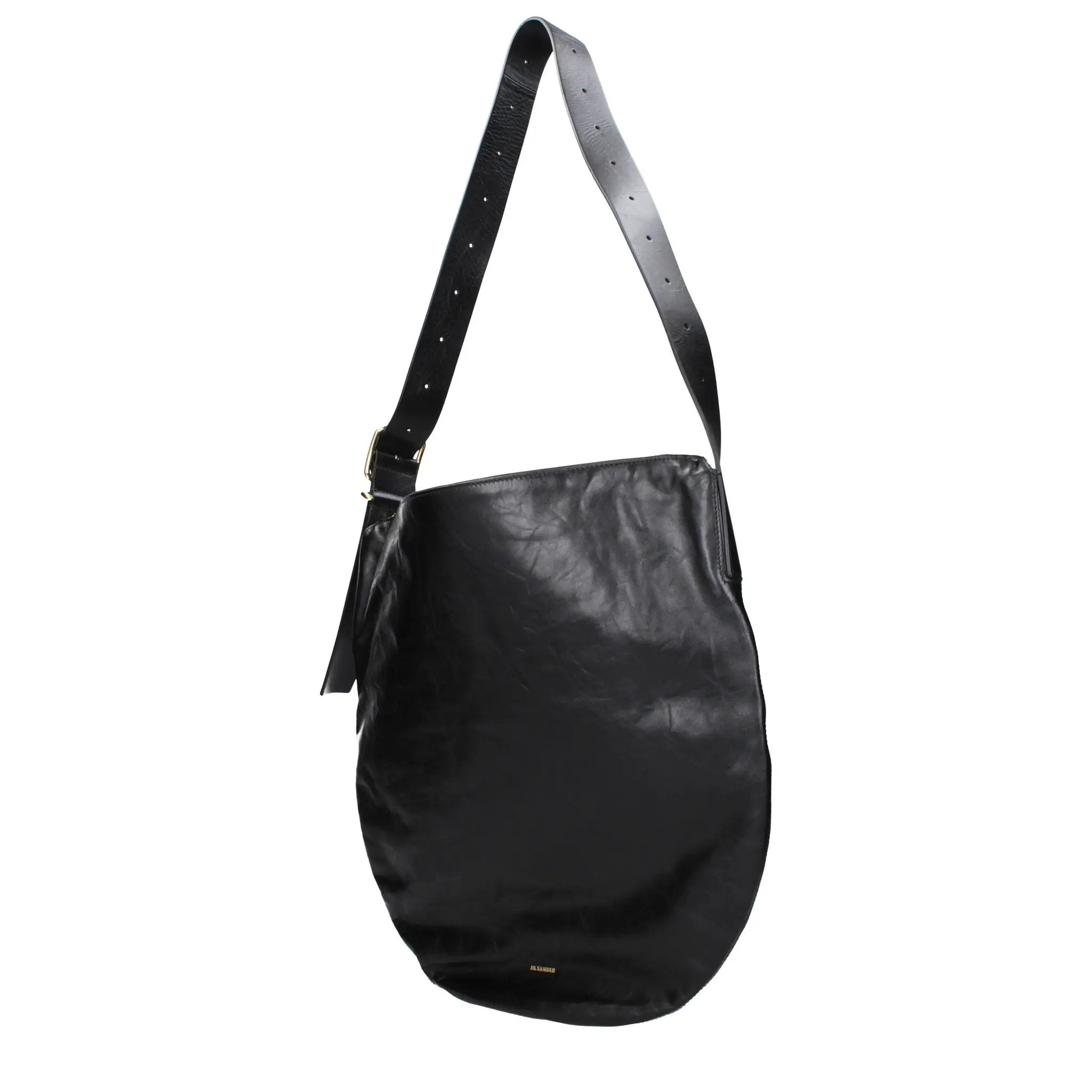 Jil Sander Black Leather Crossbody Bag