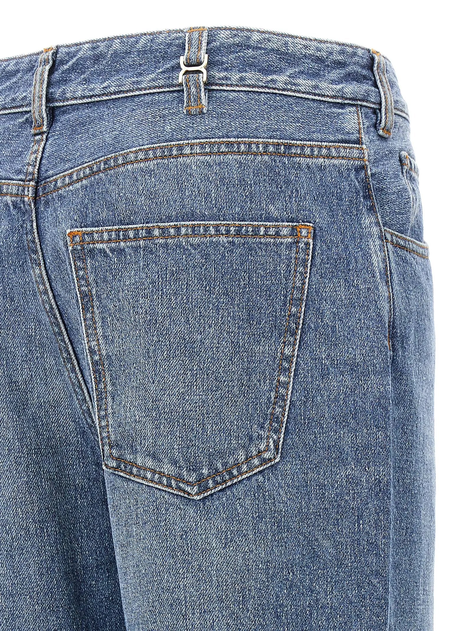 Chloé Blue Cotton High-Waisted Jean