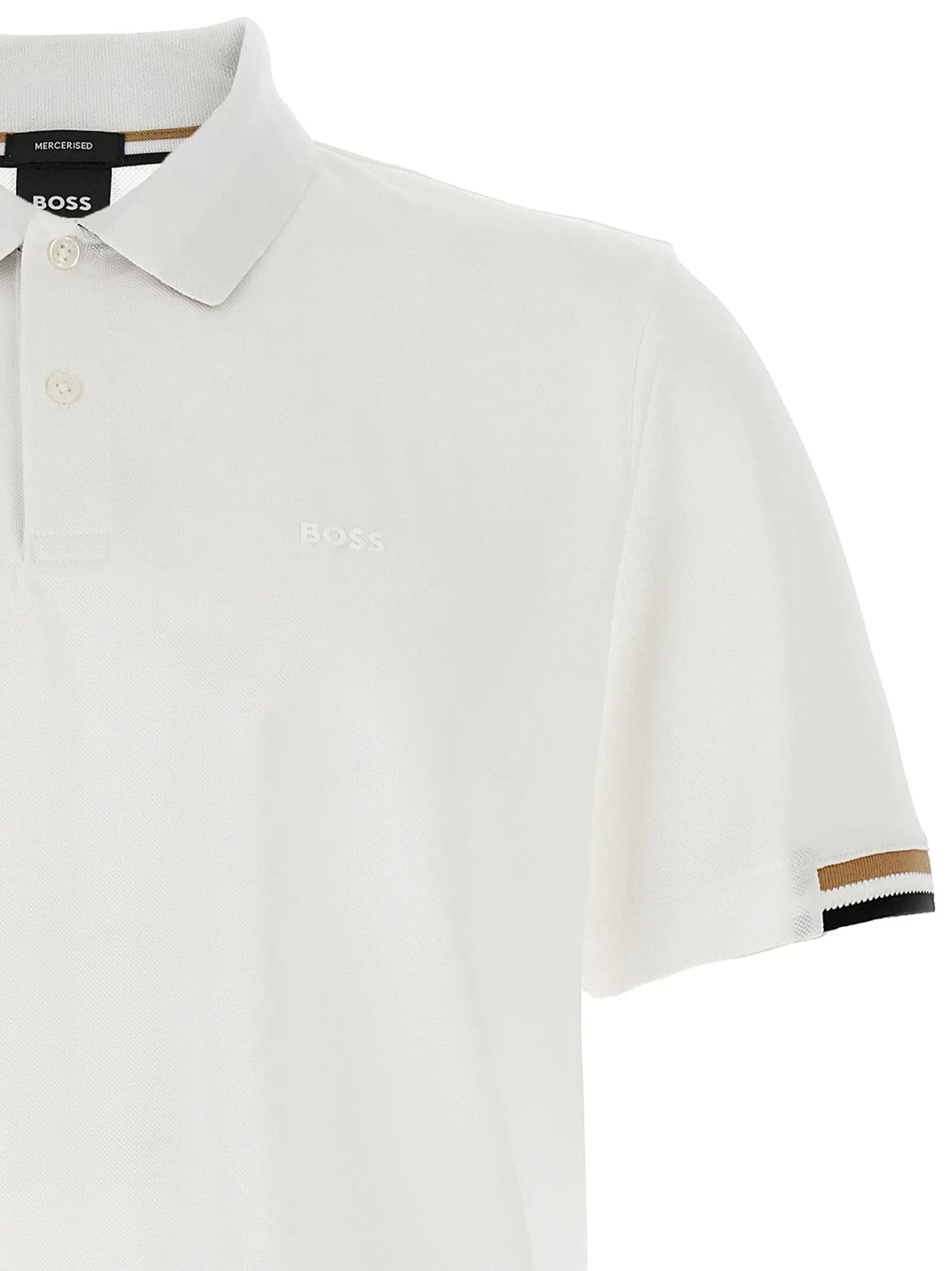 Polo en coton blanc Hugo Boss