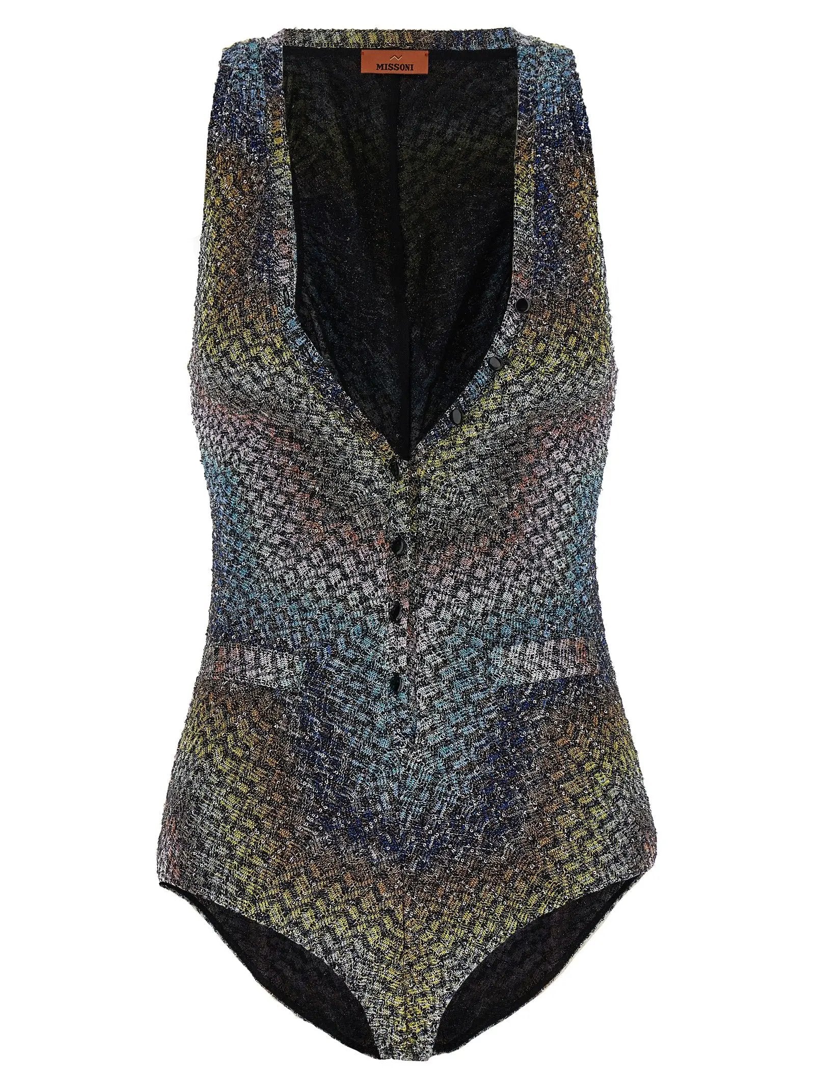 Missoni Multicolor Viscose One-Piece Swimsuit
