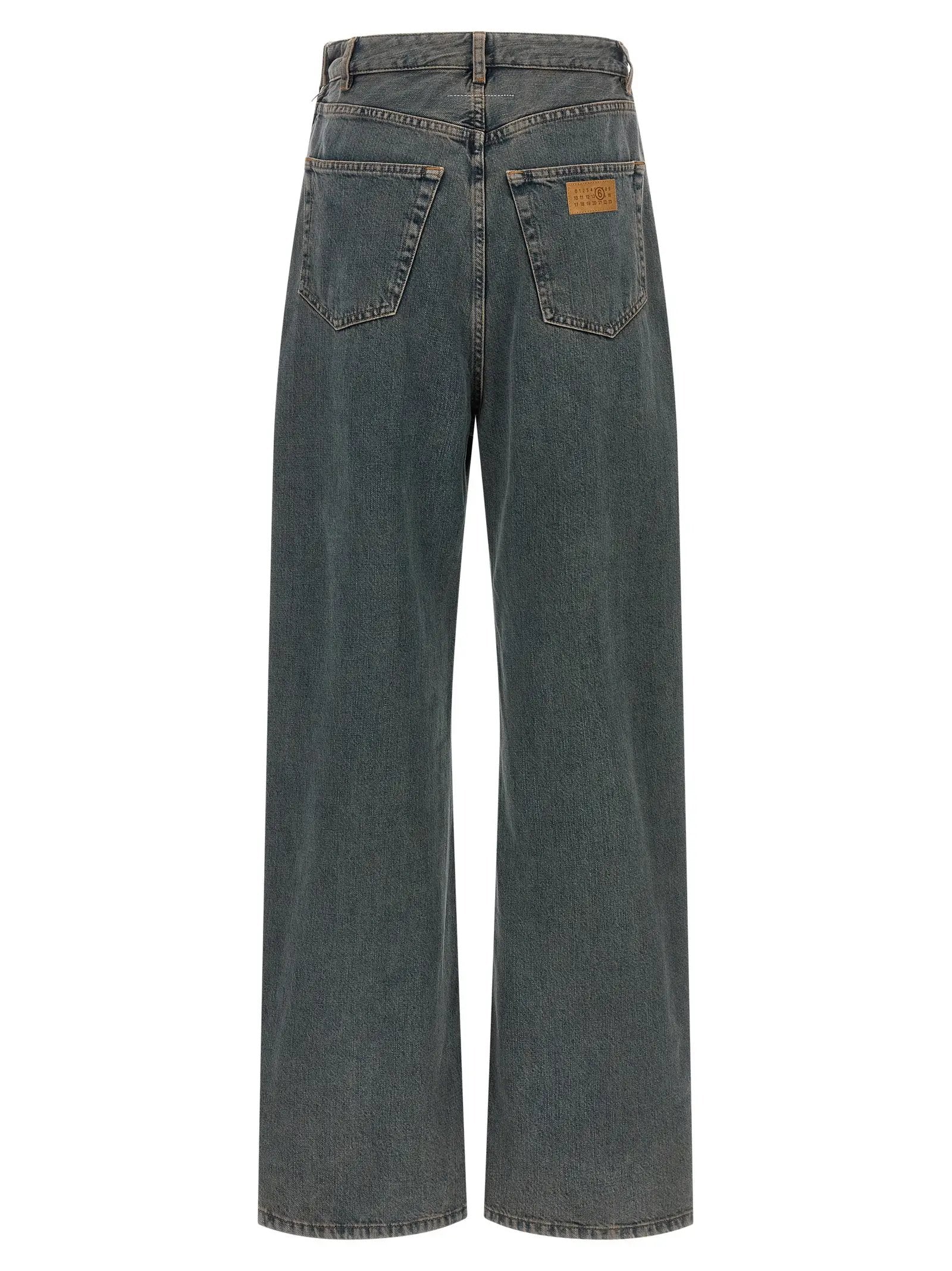 MM6 Maison Margiela Gray Cotton Jeans Denim
