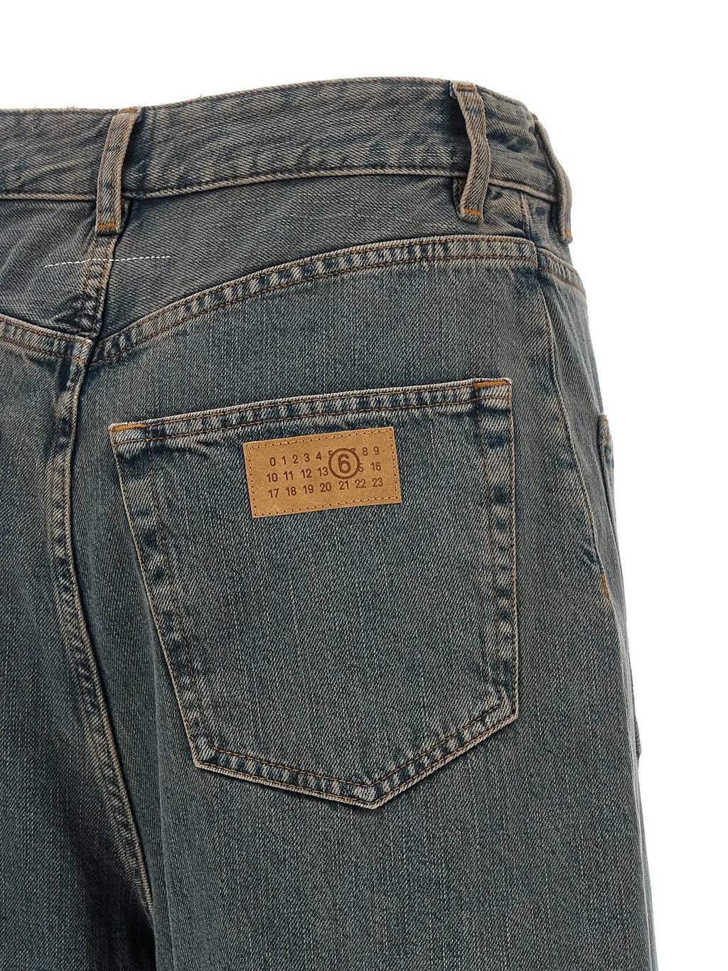 MM6 Maison Margiela Gray Cotton Jeans Denim