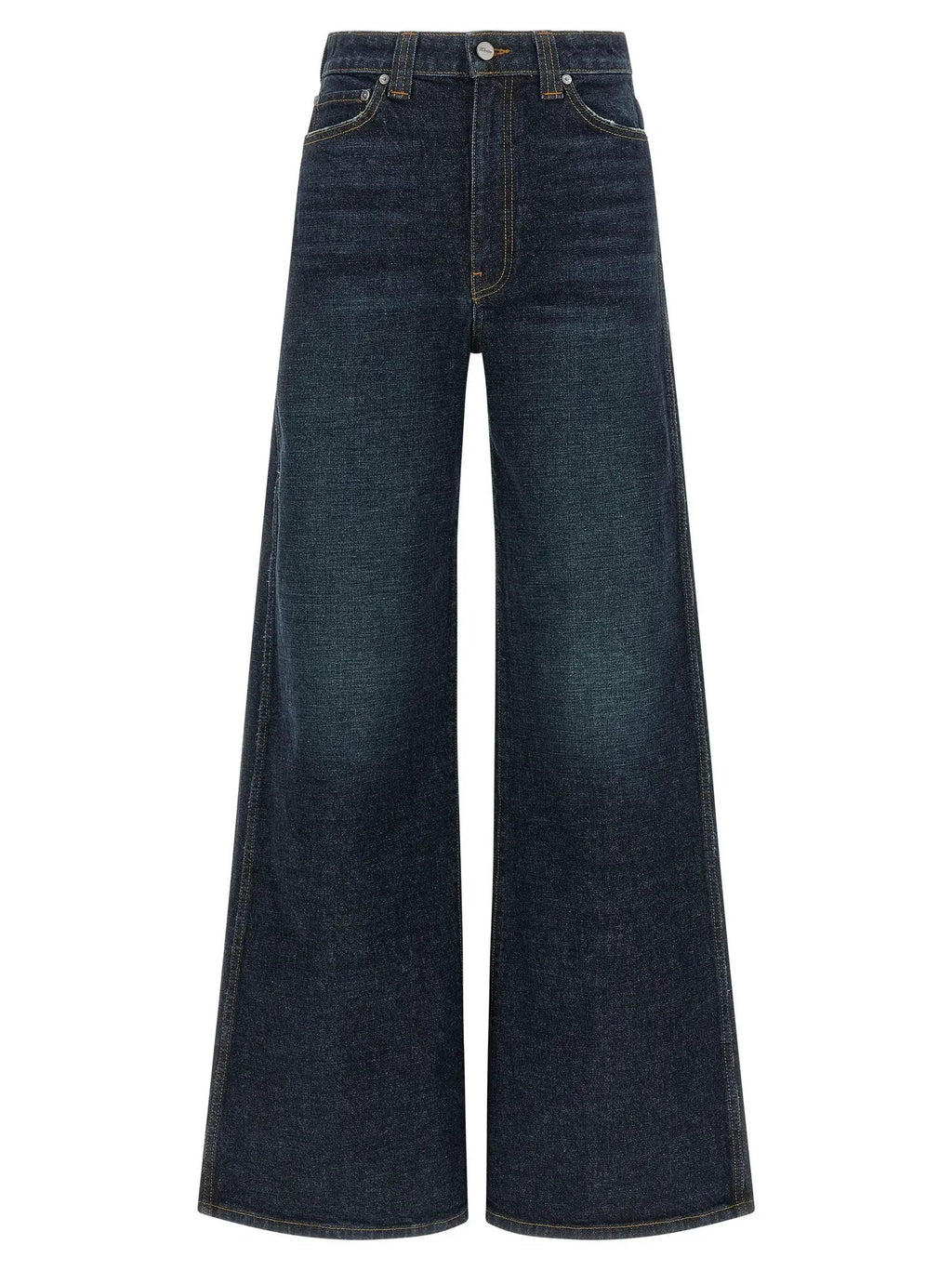 Jean évasé en coton bleu Khaite