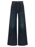Jean évasé en coton bleu Khaite