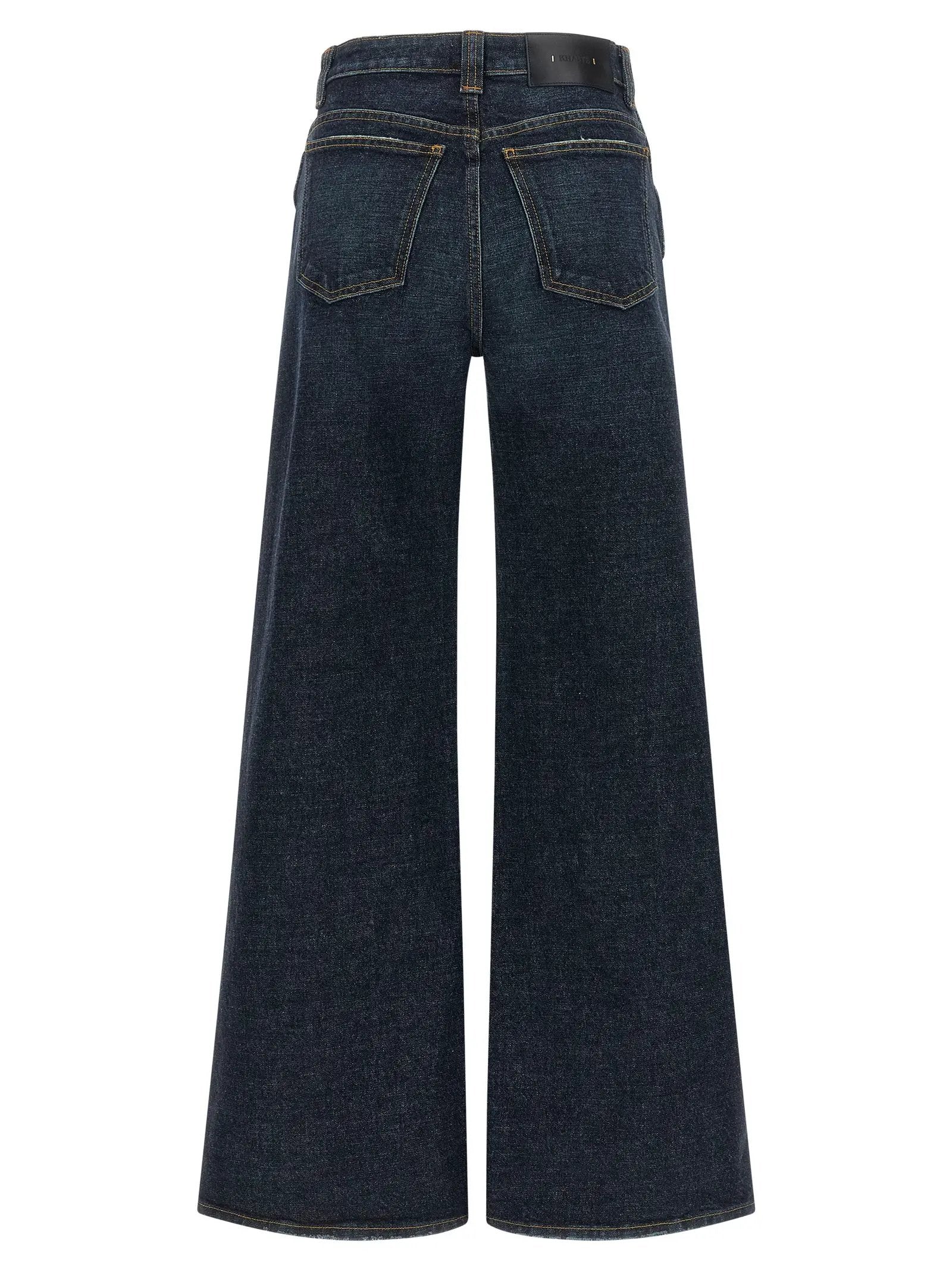 Jean évasé en coton bleu Khaite
