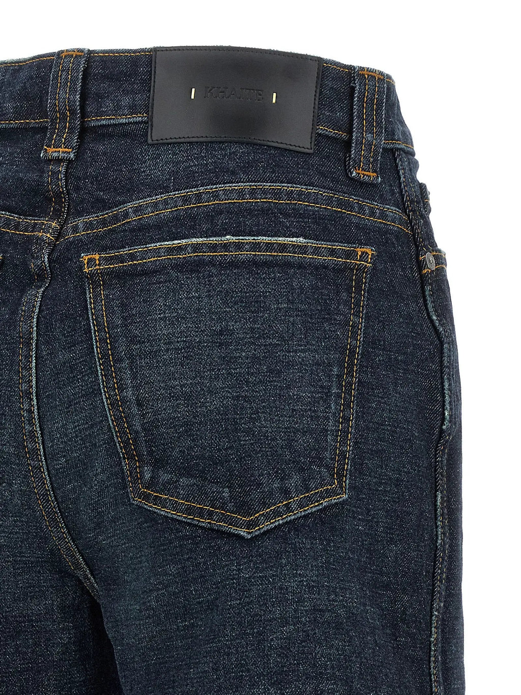 Jean évasé en coton bleu Khaite