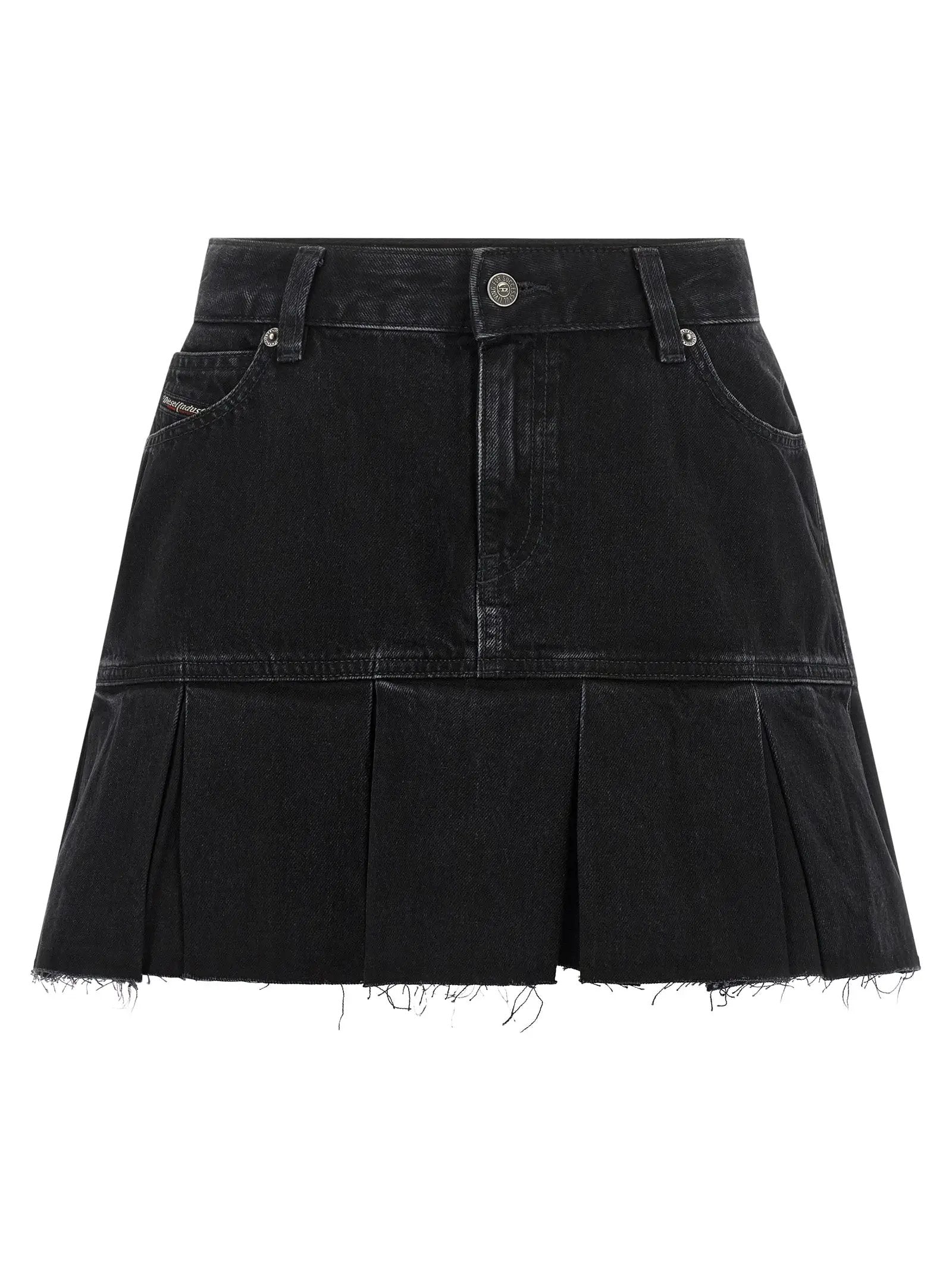 Diesel Blue Cotton Long Skirt