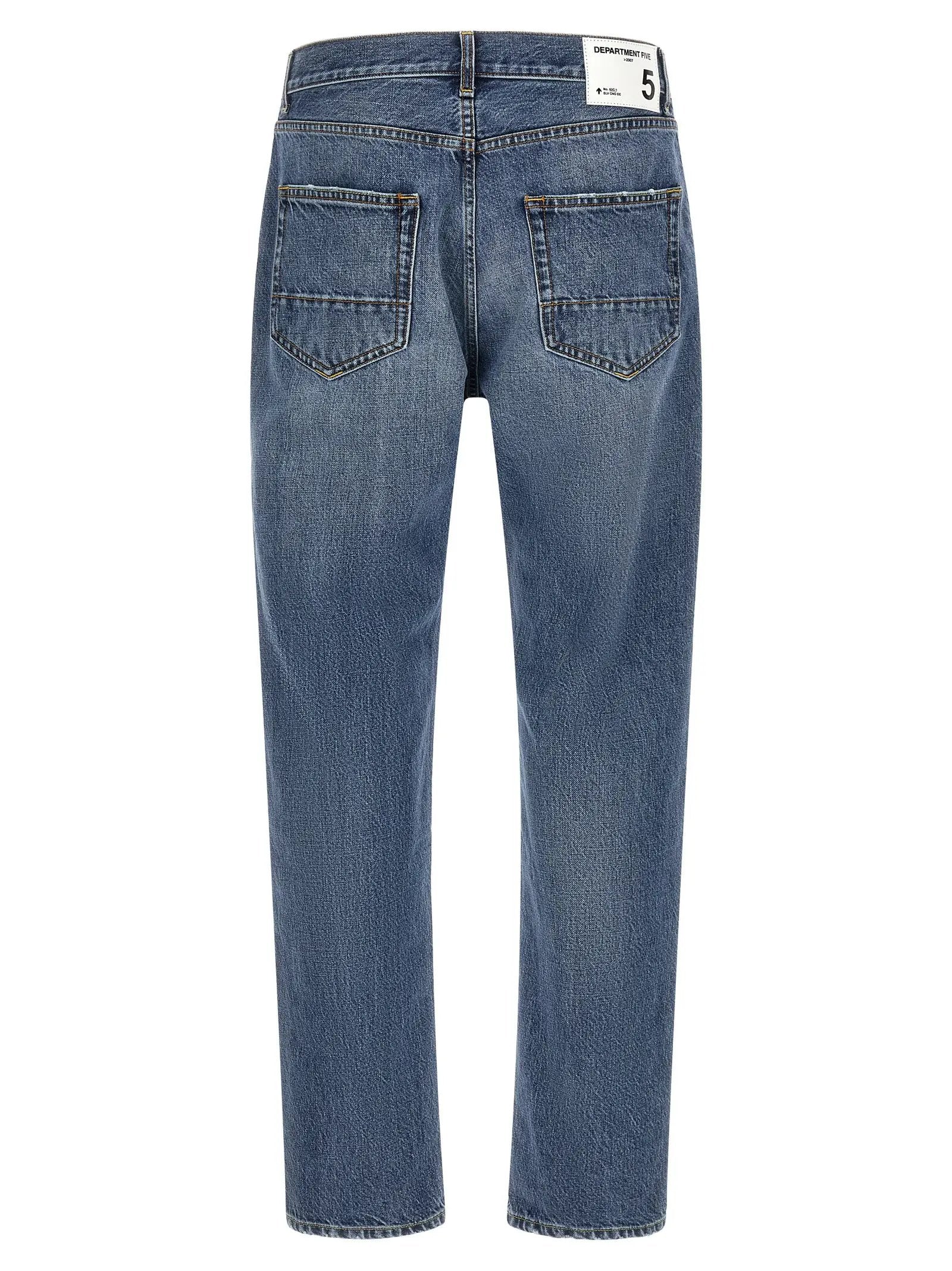Department 5 Blue Cotton Relaxed Fit Jeans