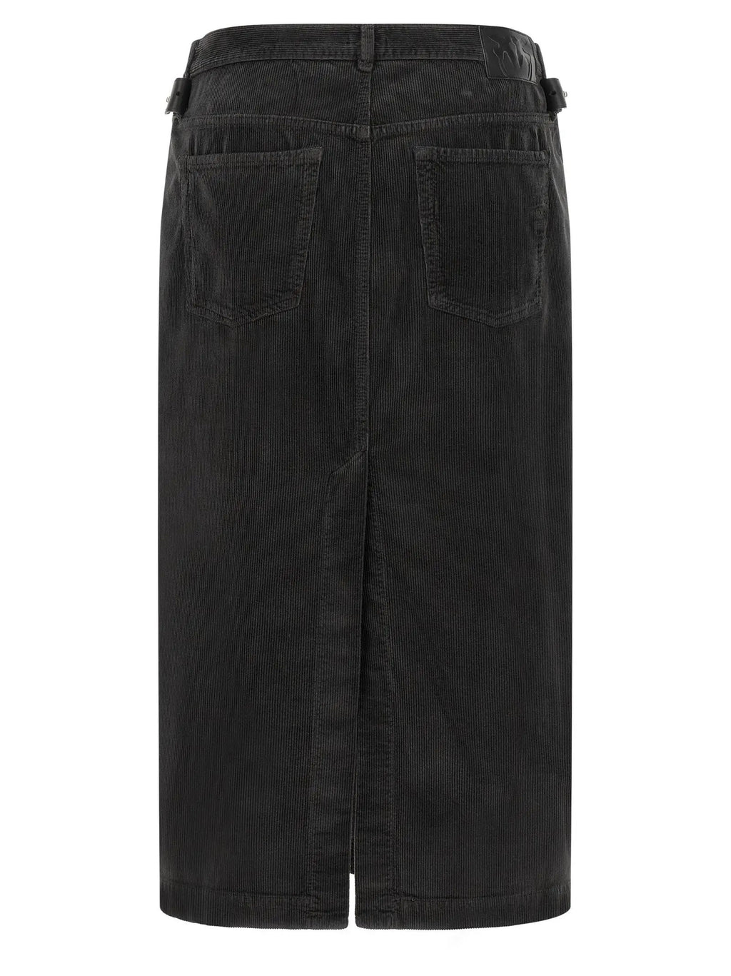 PINKO Black Cotton Midi Skirt