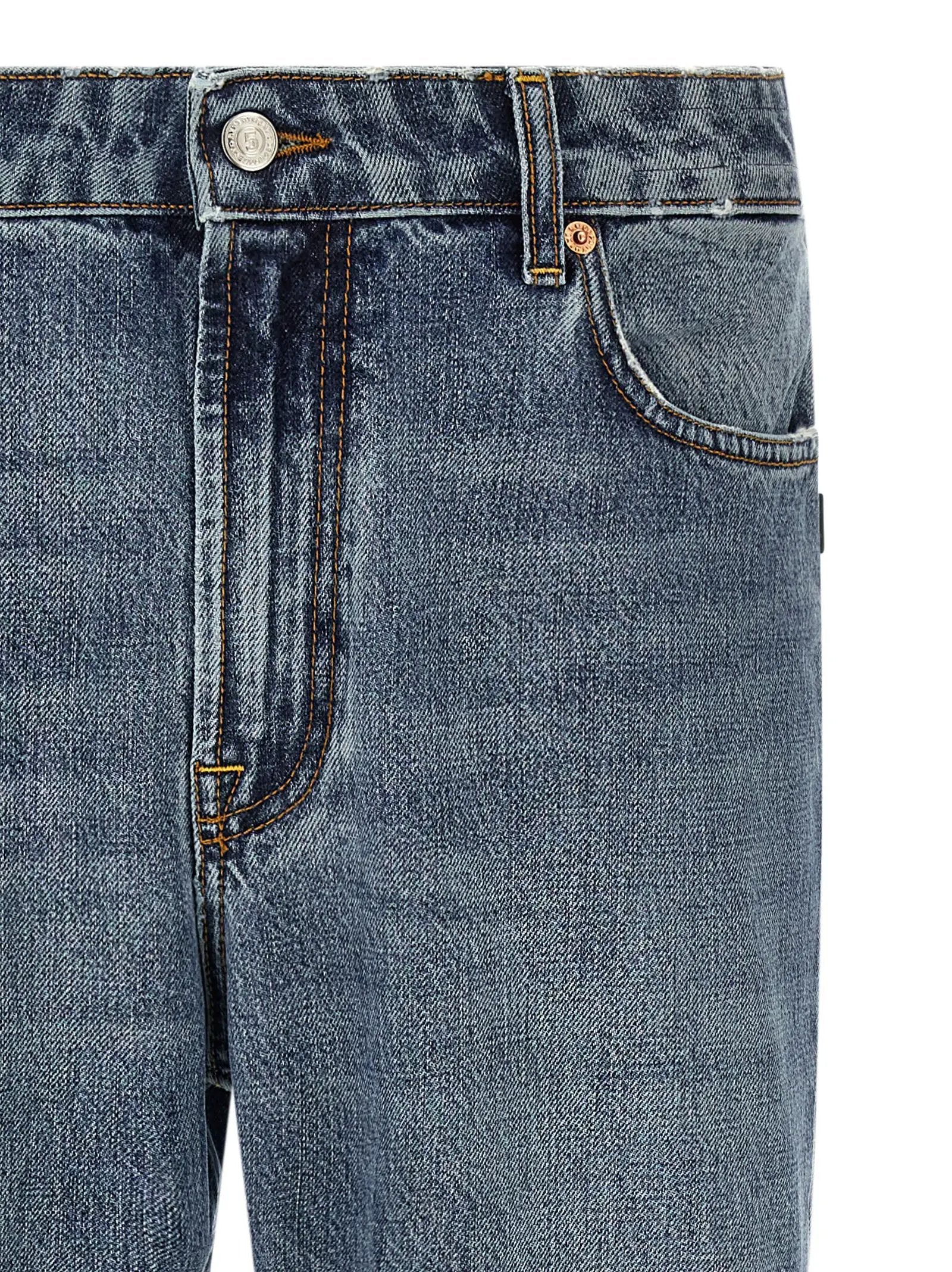 Department 5 Blue Cotton Relaxed Fit Jeans
