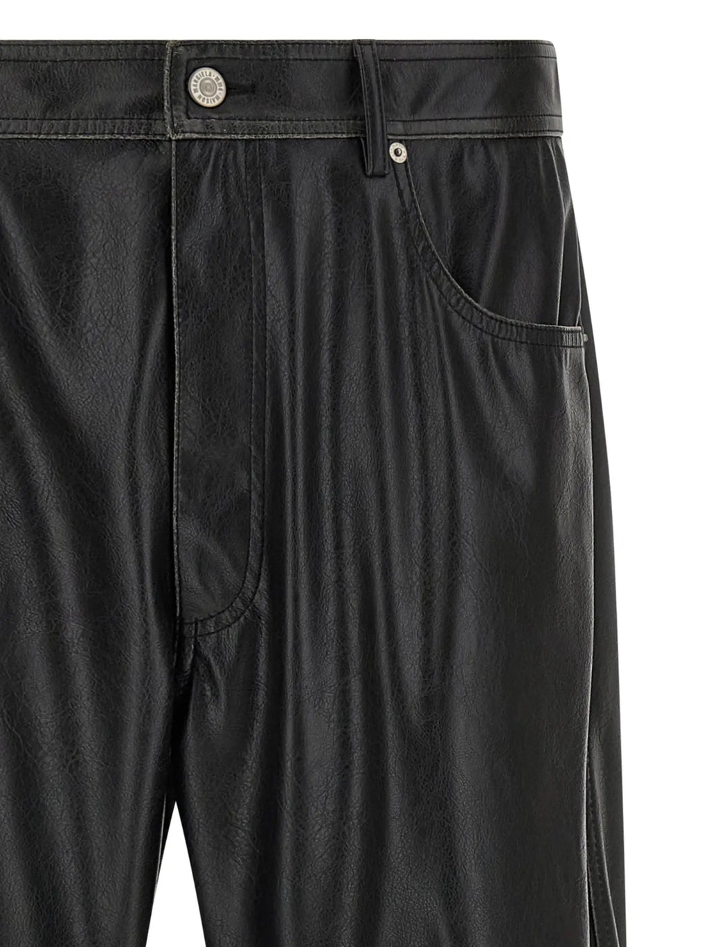 MM6 Maison Margiela Black Polyester Casual Pants