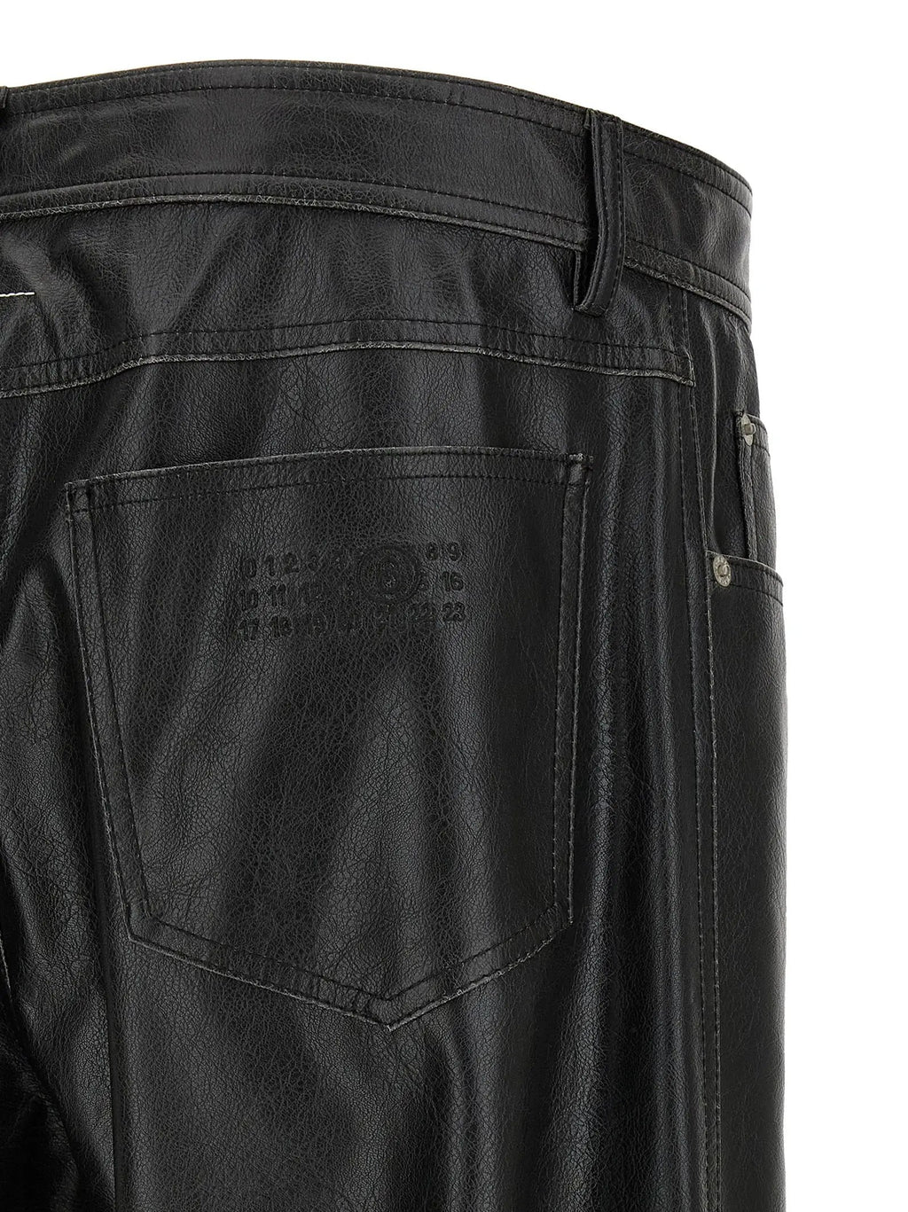 MM6 Maison Margiela Black Polyester Casual Pants