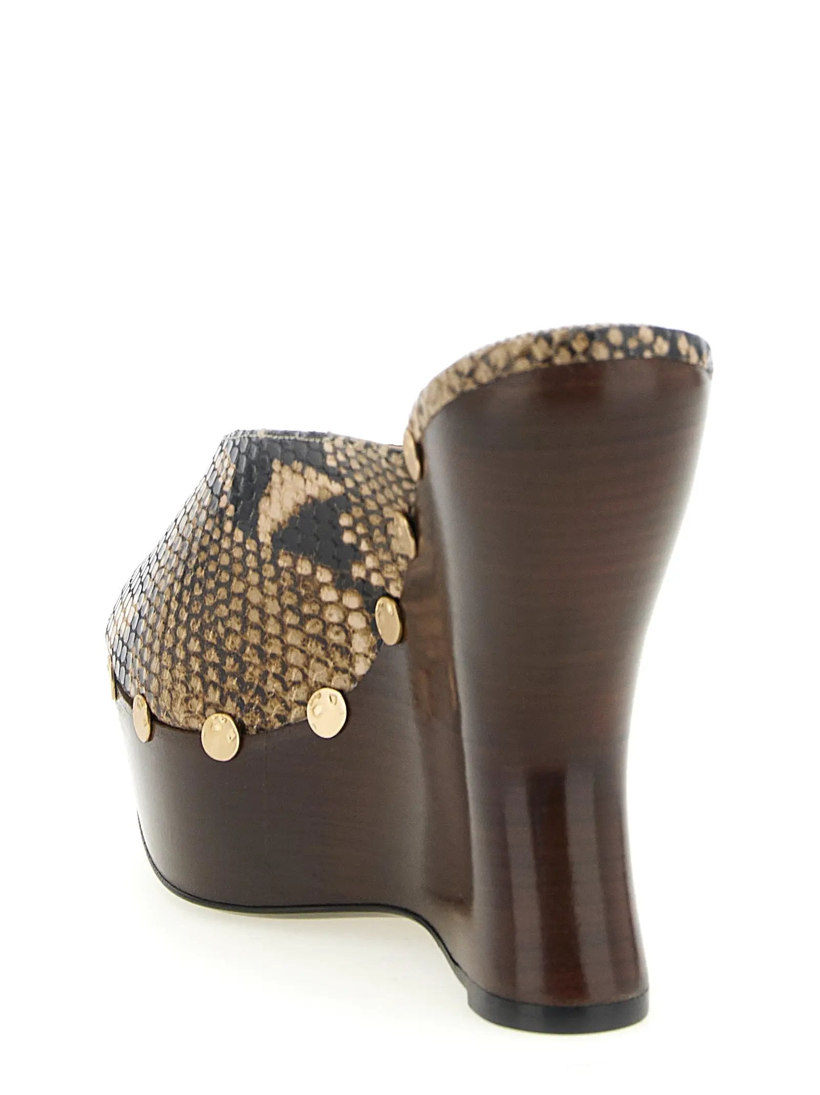 Magda Butrym Brown Calfskin Wedge Sandals