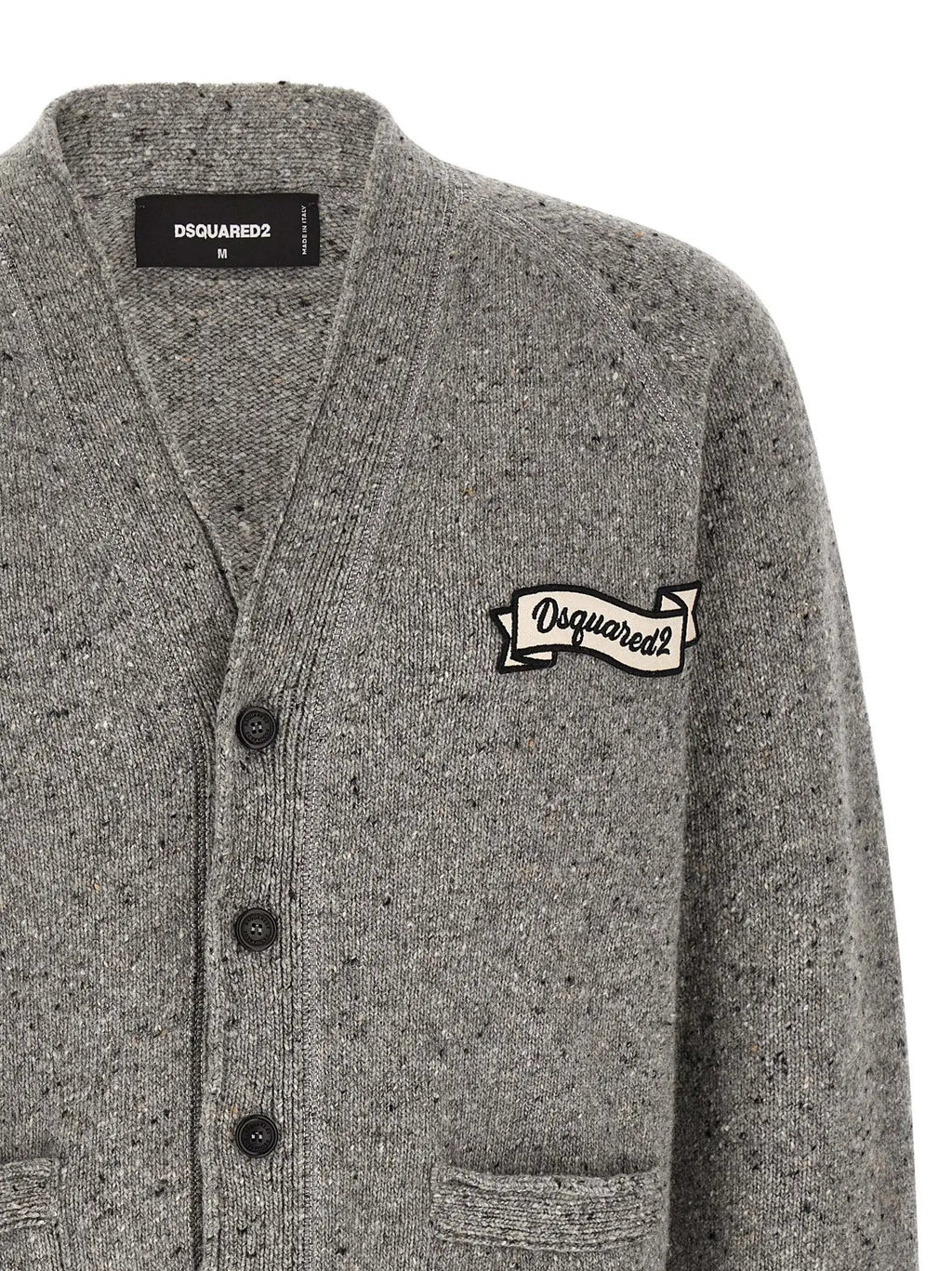 Dsquared² Gray Wool Cardigan