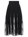 Jupe mi-longue Dolce & Gabbana en soie noire