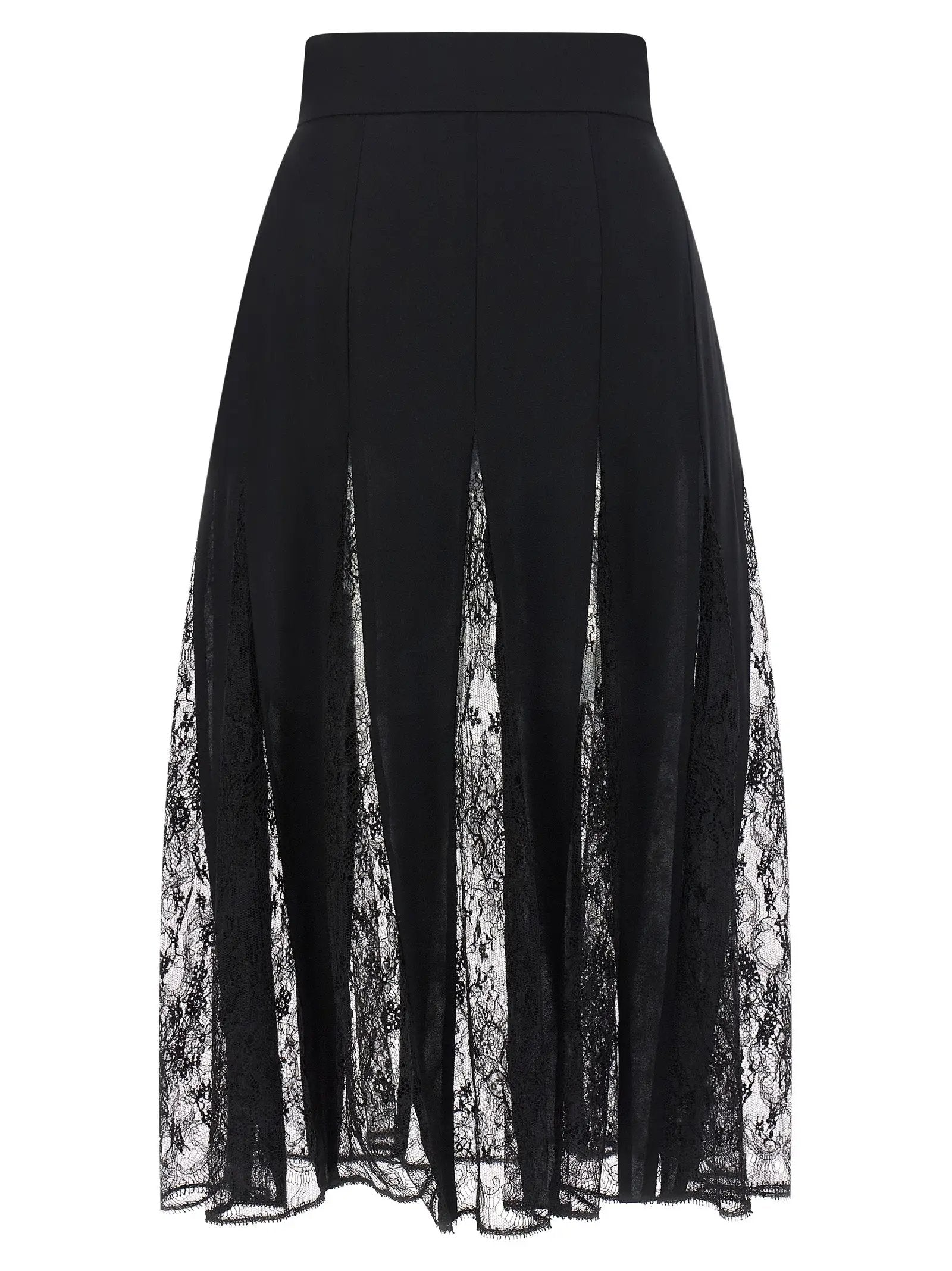 Jupe mi-longue Dolce & Gabbana en soie noire