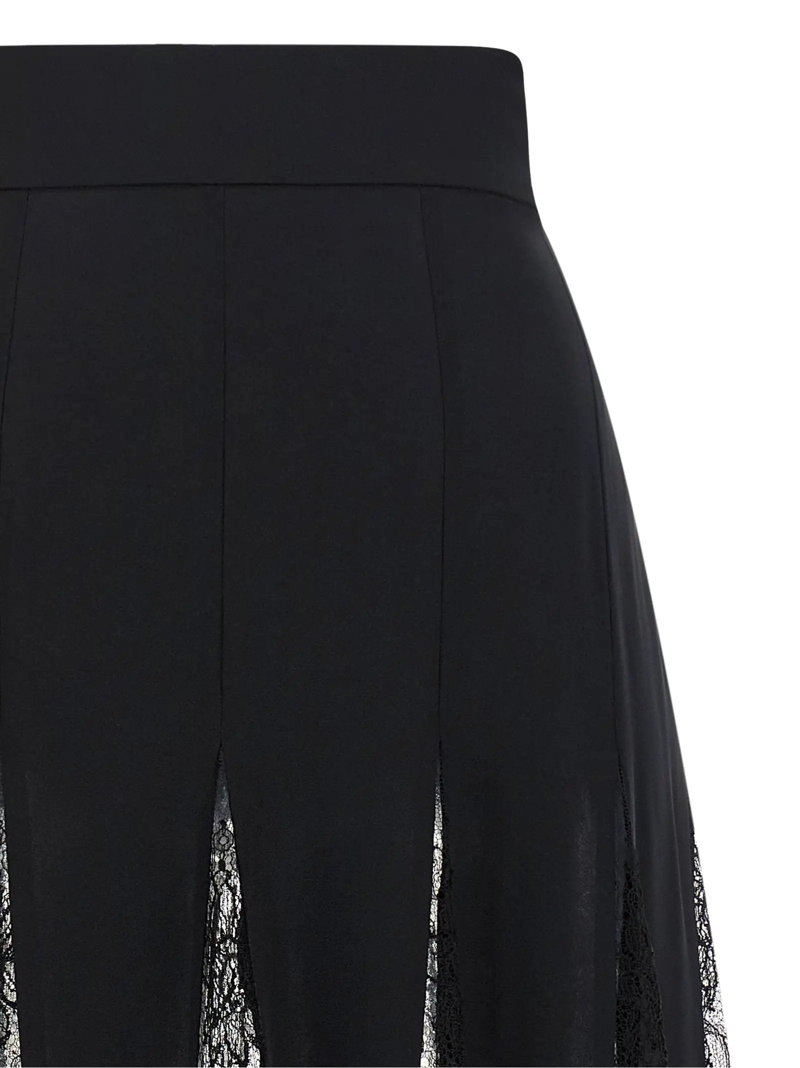 Jupe mi-longue Dolce & Gabbana en soie noire
