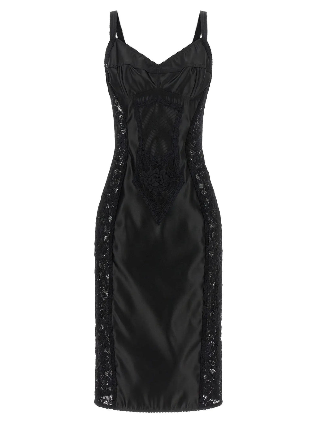 Robe midi Dolce & Gabbana en polyamide noir