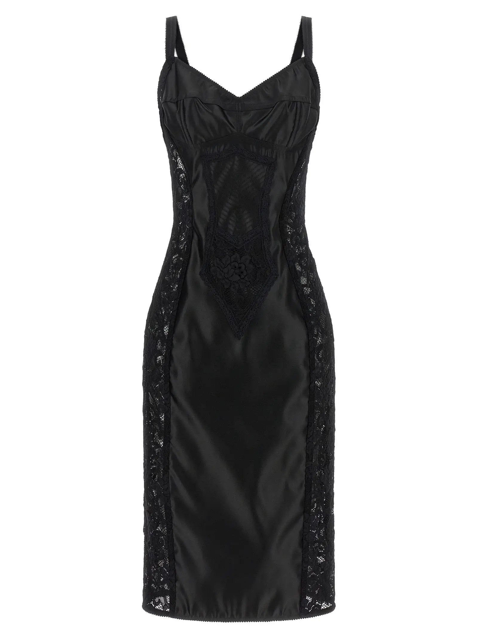 Robe midi Dolce & Gabbana en polyamide noir