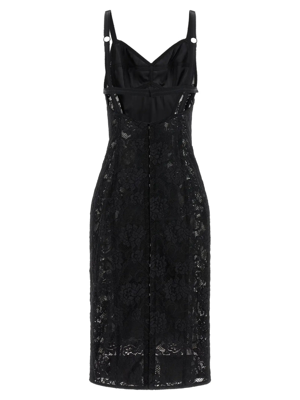 Robe midi Dolce & Gabbana en polyamide noir
