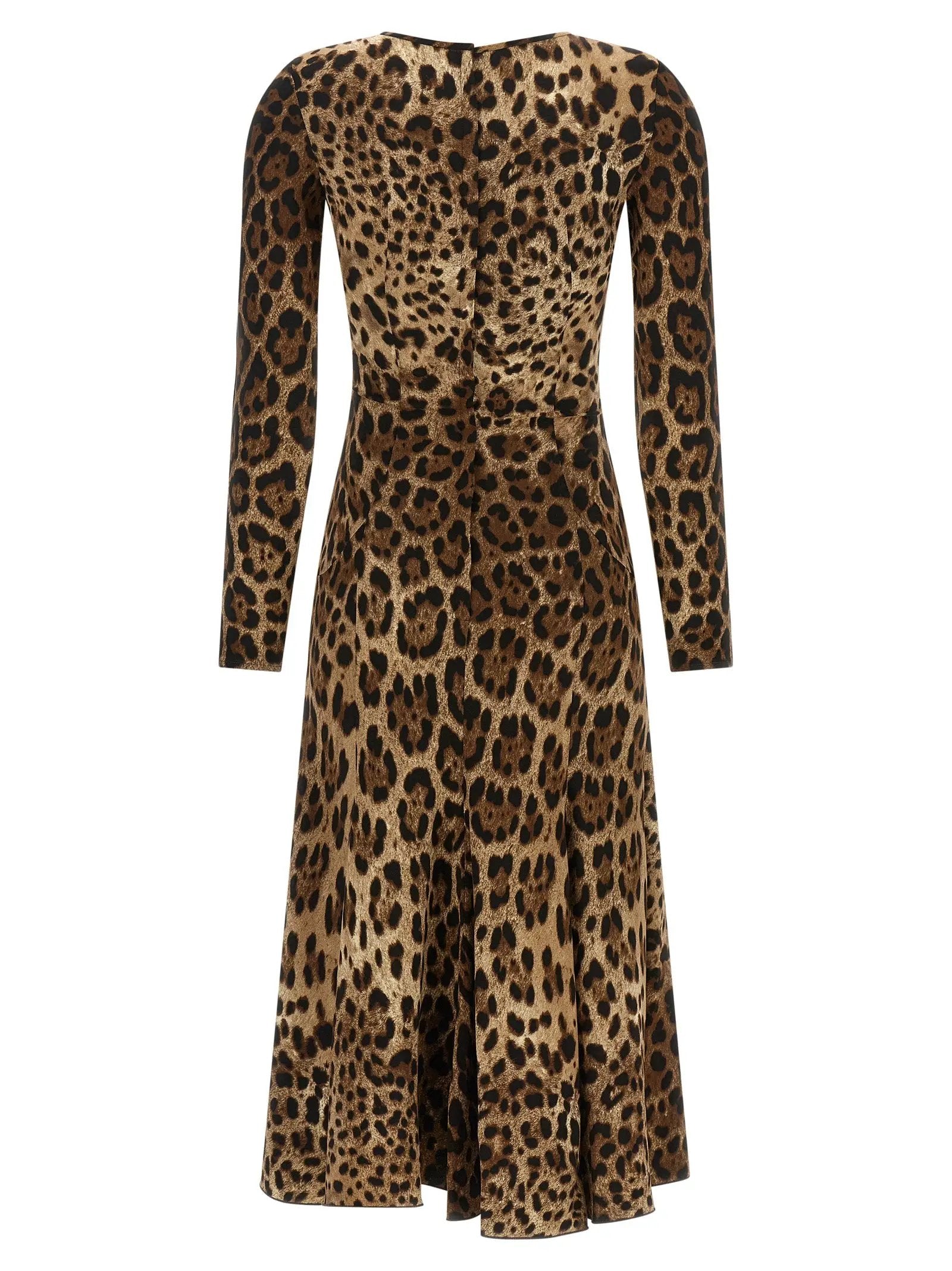 Robe midi Dolce & Gabbana marron en viscose