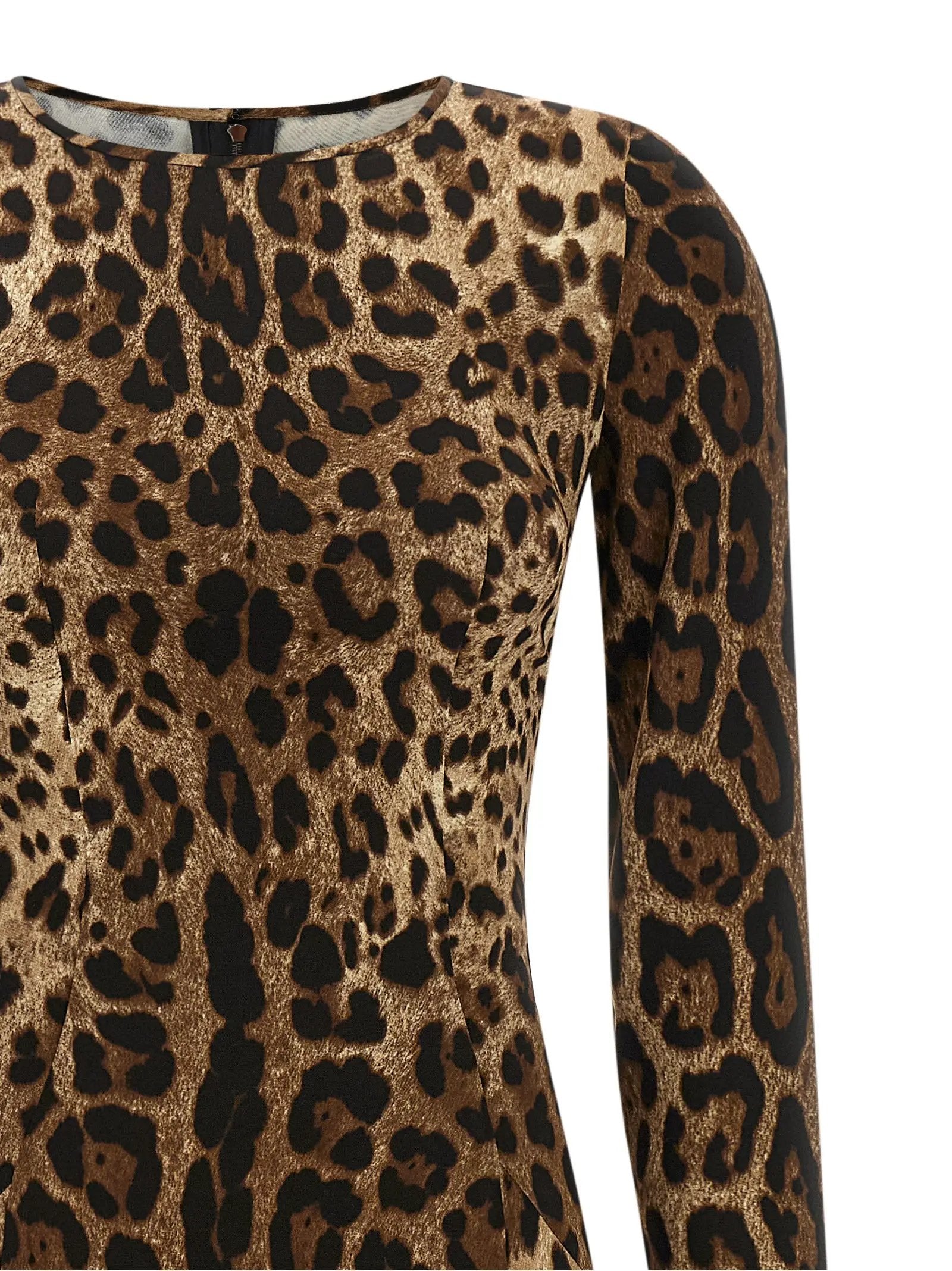 Robe midi Dolce & Gabbana marron en viscose
