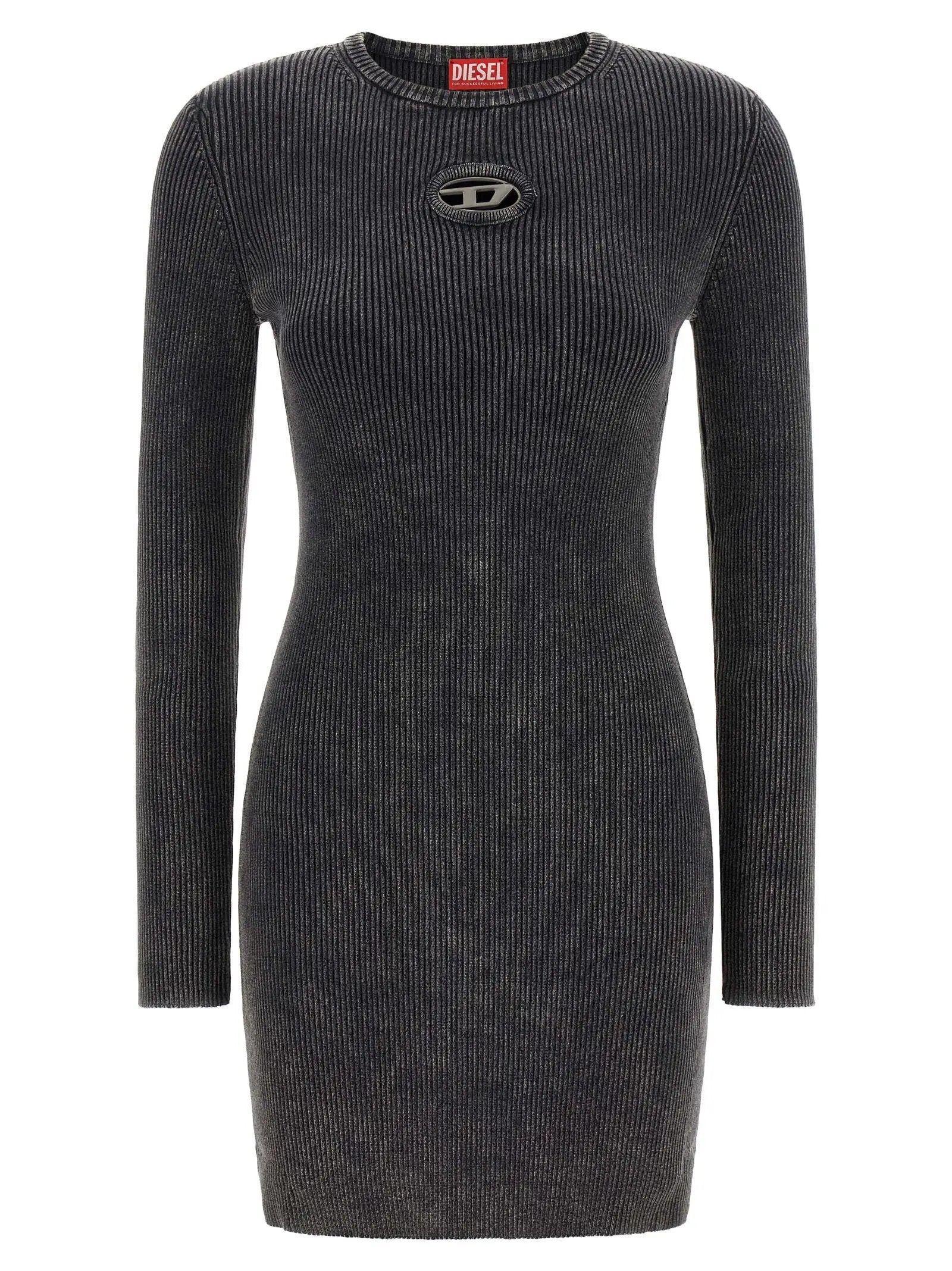 Diesel Black Cotton Short Dress