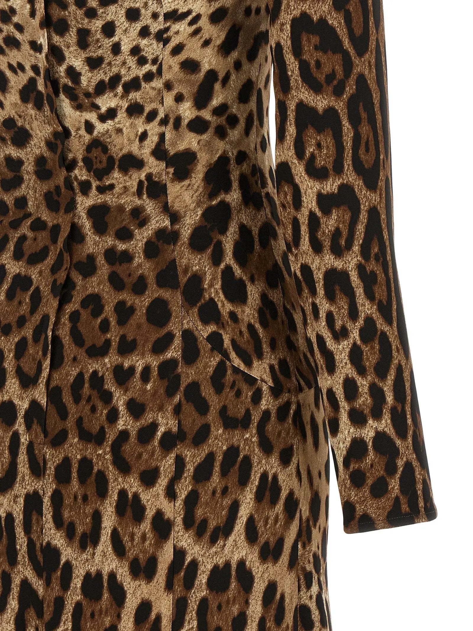 Robe midi Dolce & Gabbana marron en viscose
