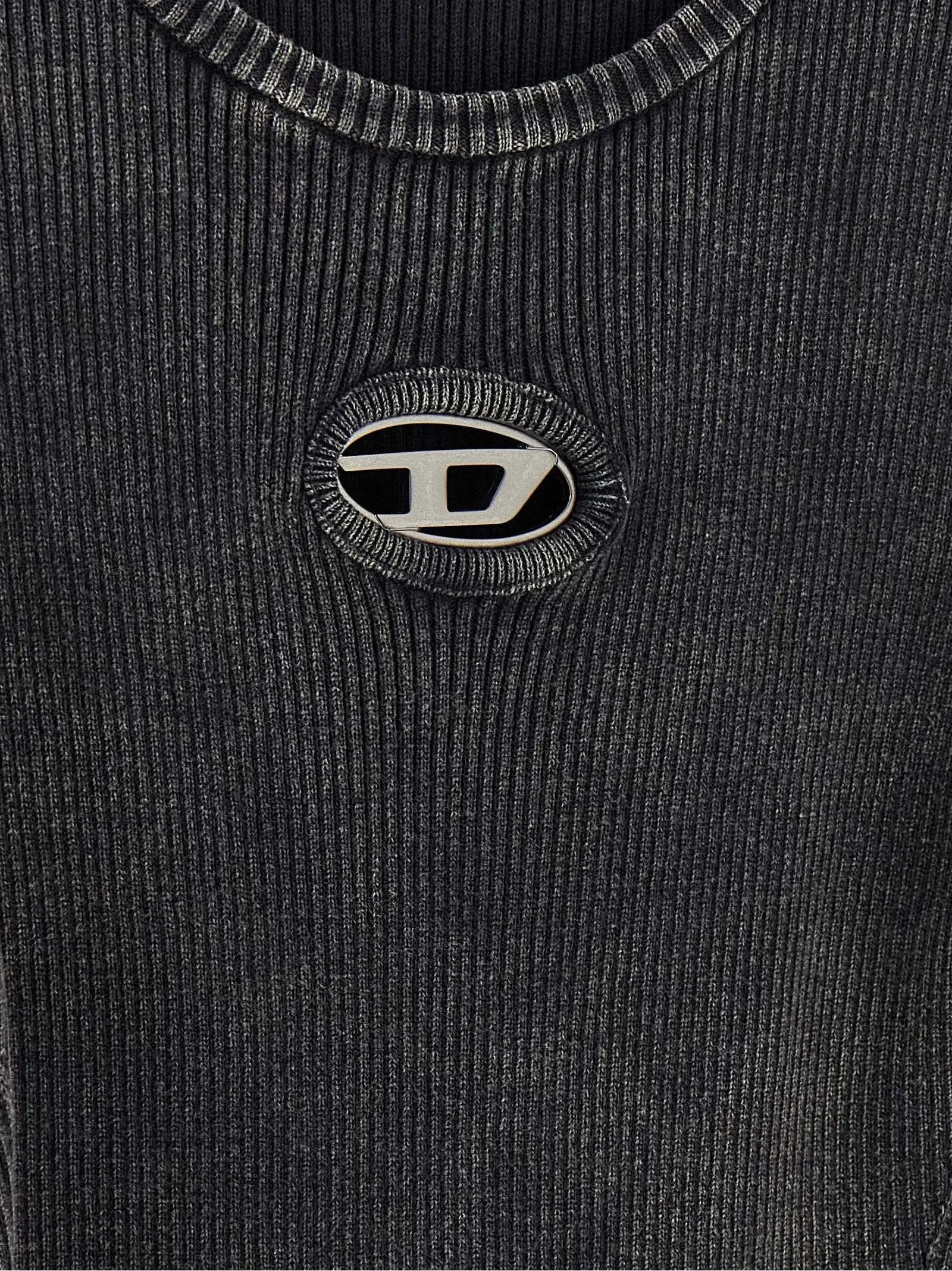 Diesel Black Cotton Short Dress