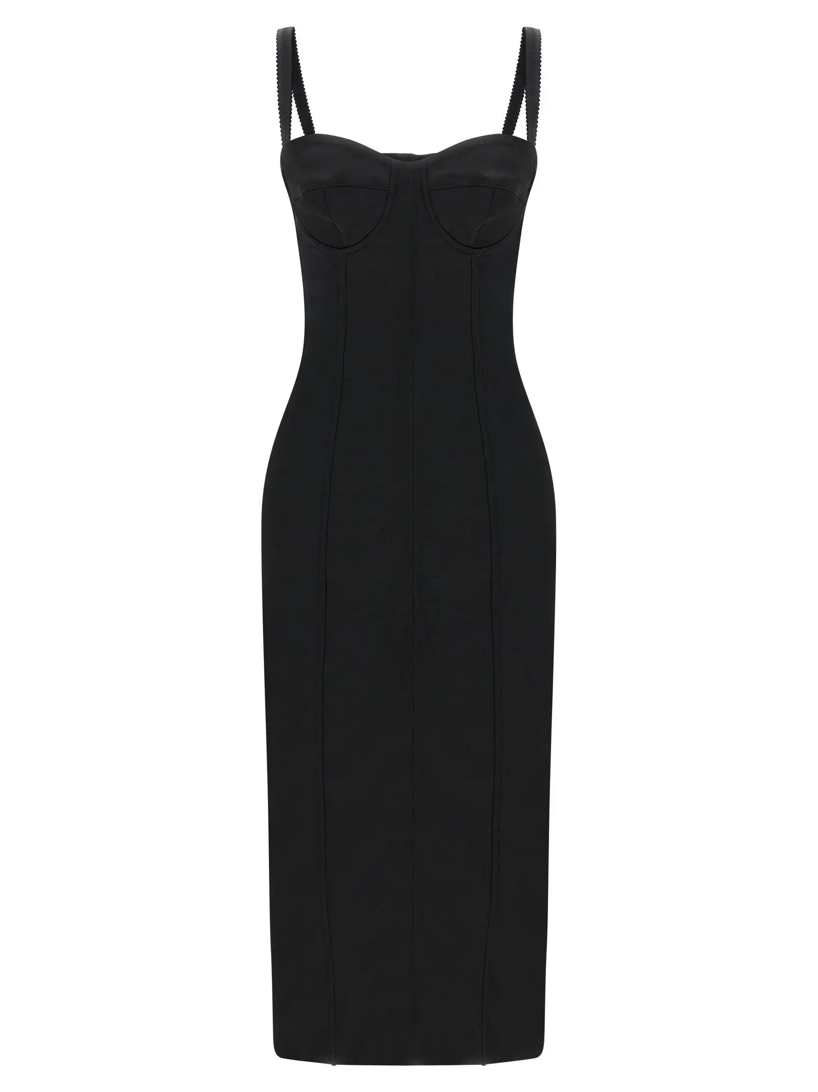 Robe midi Dolce & Gabbana en acétate noir