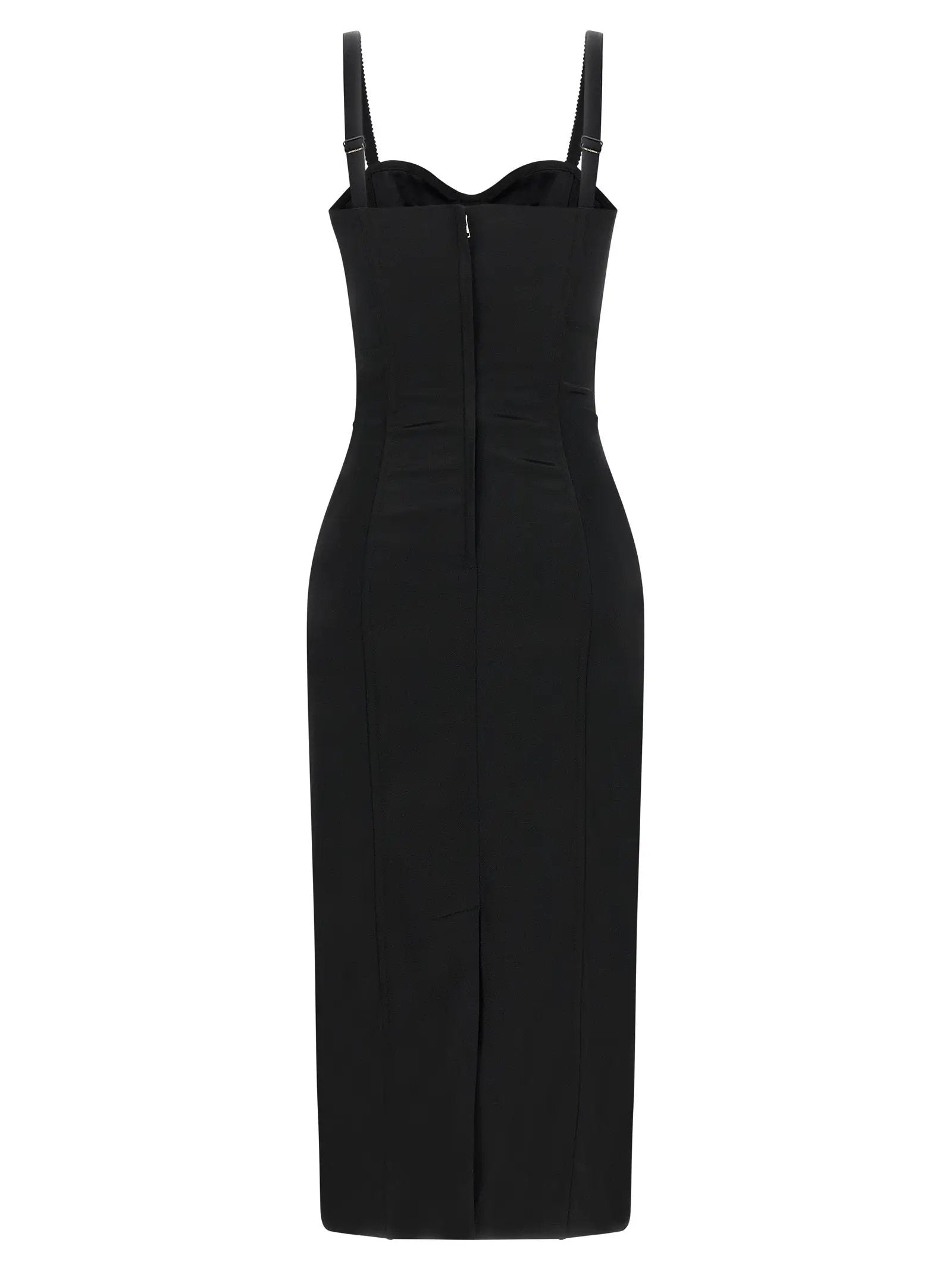Robe midi Dolce & Gabbana en acétate noir