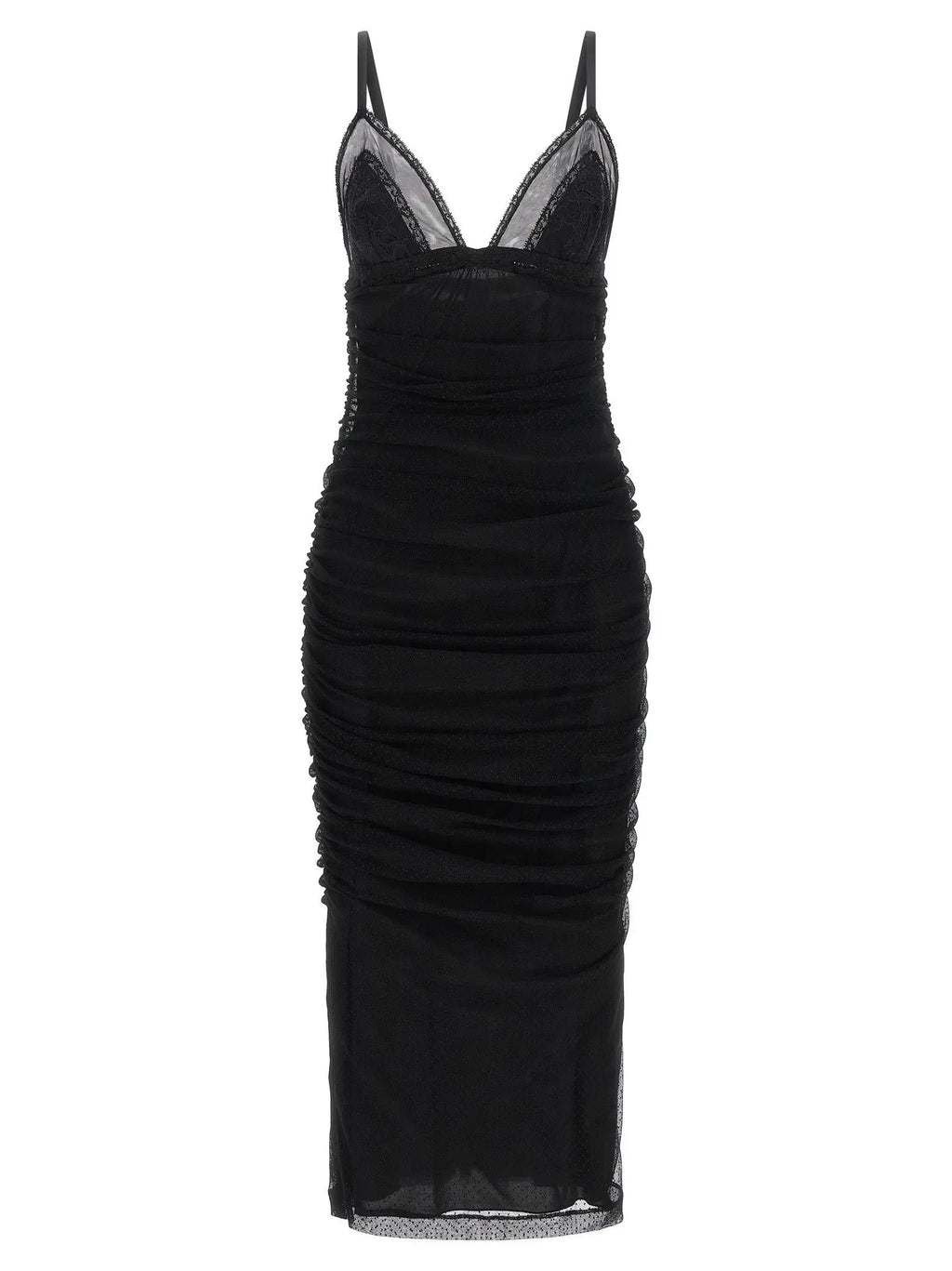 Robe midi Dolce & Gabbana en polyamide noir