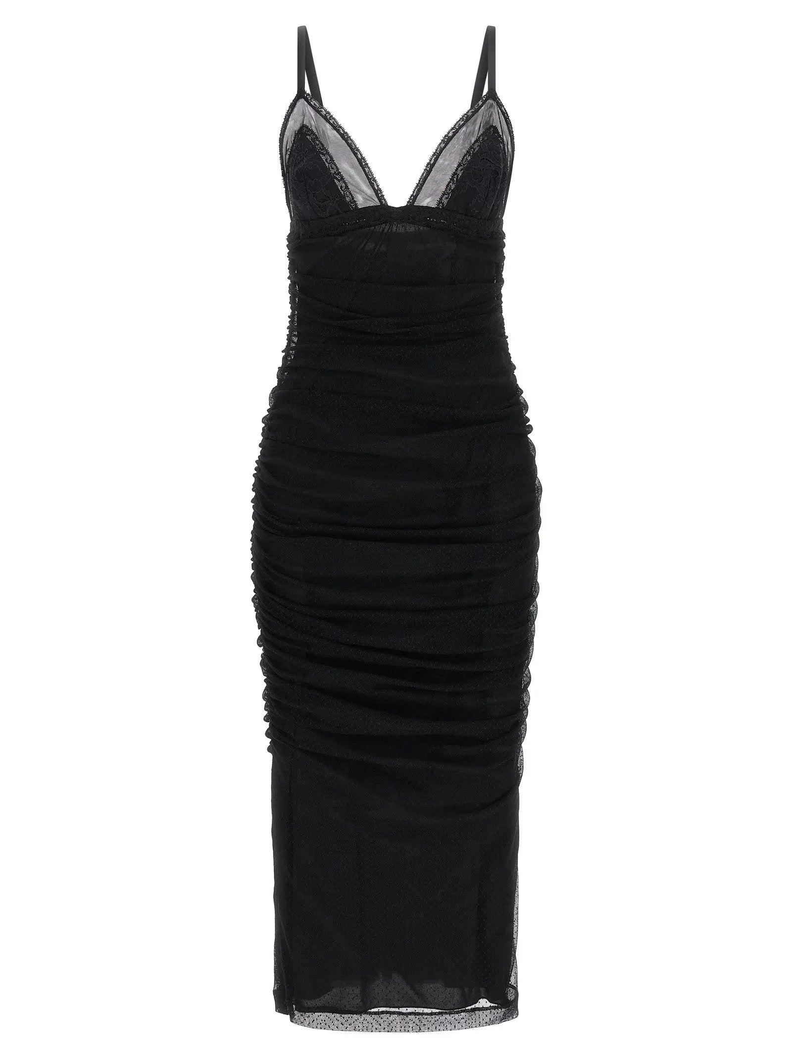 Robe midi Dolce & Gabbana en polyamide noir