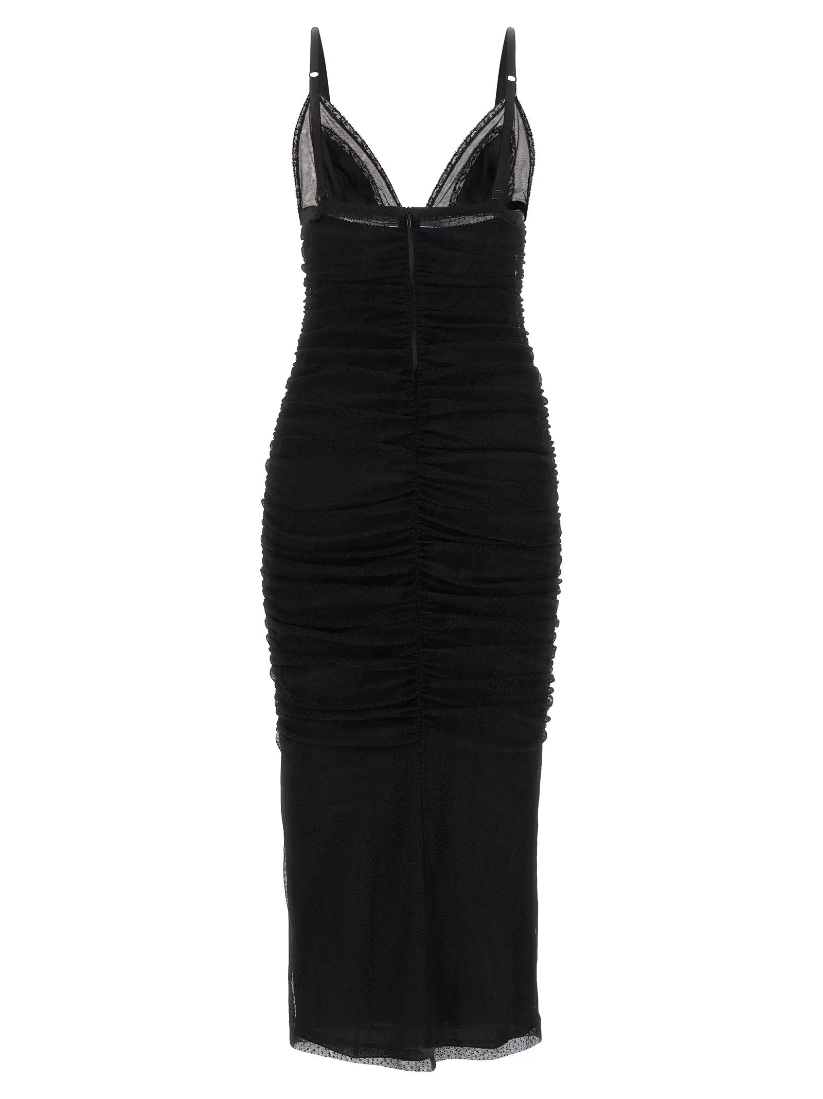 Robe midi Dolce & Gabbana en polyamide noir