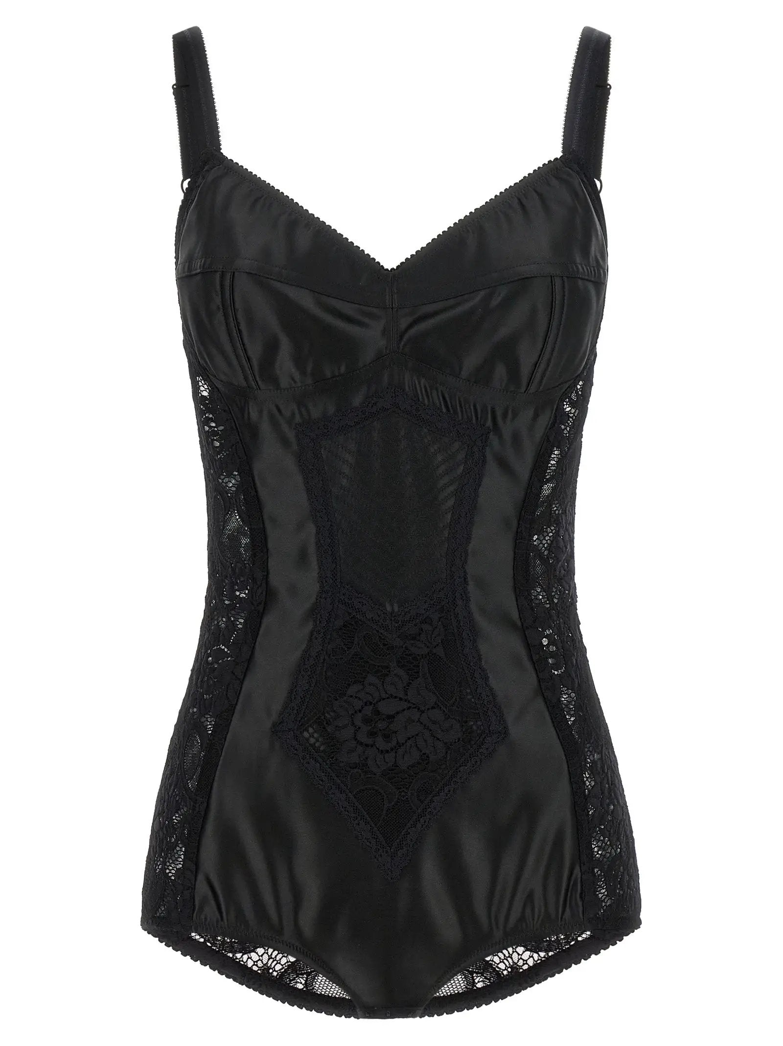 Dolce & Gabbana Black Polyamide Bodysuit