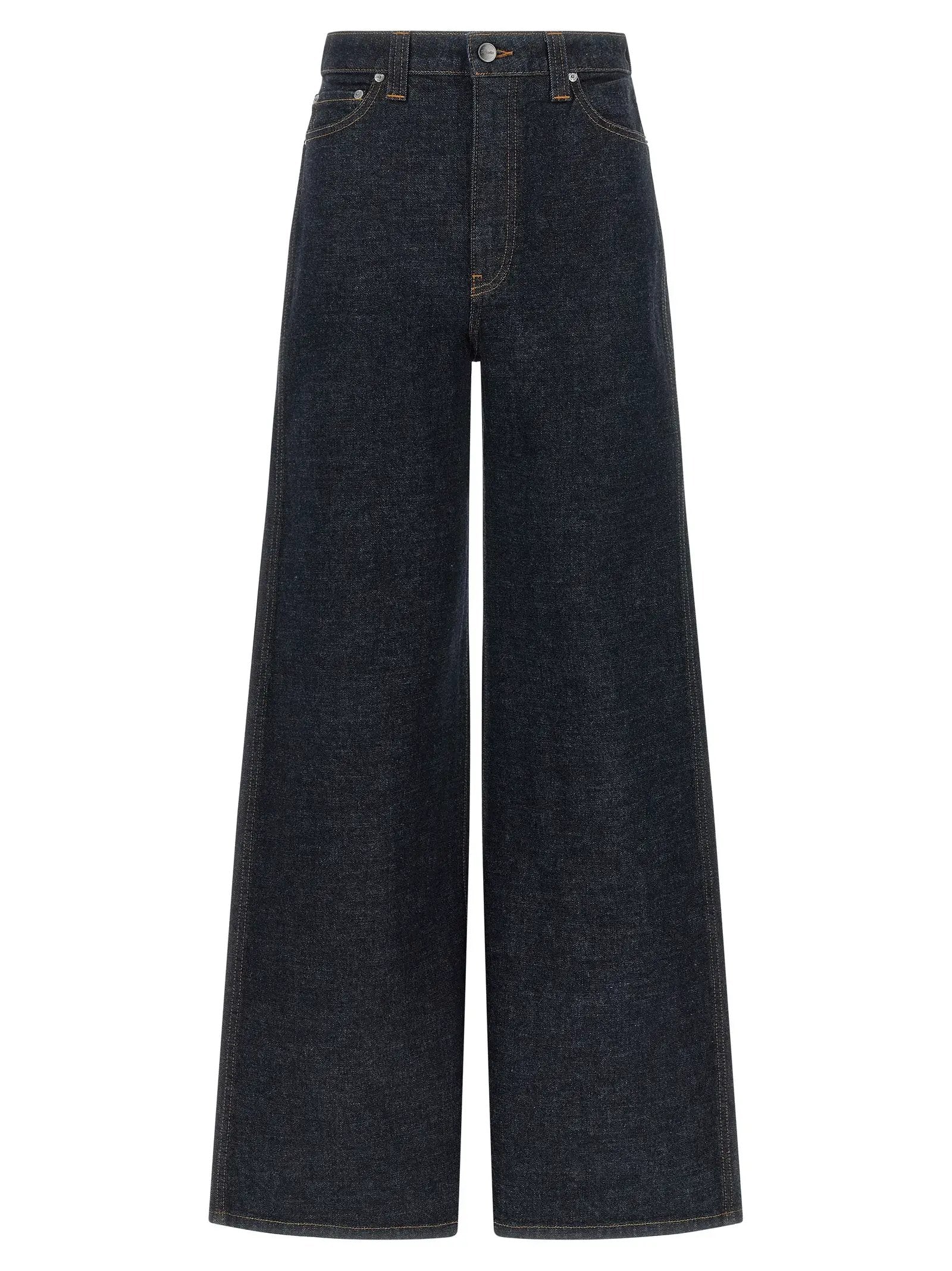 Khaite Blue Cotton Flared Jeans