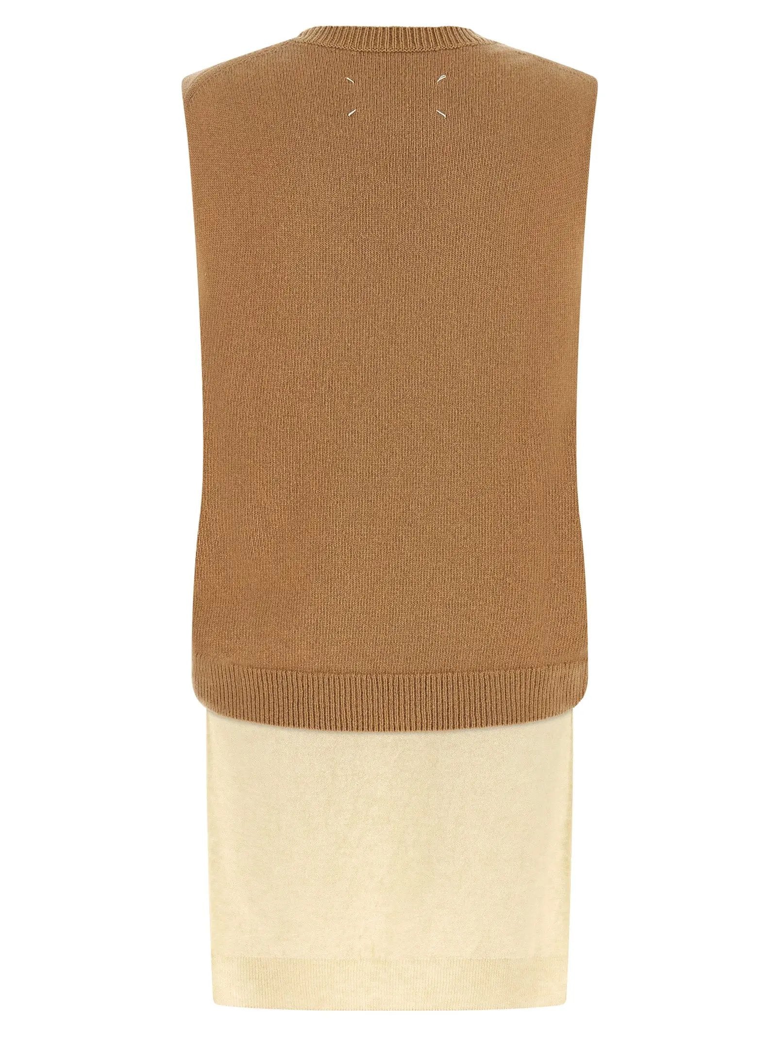 Maison Margiela Beige Virgin Wool Sleeveless Jacket