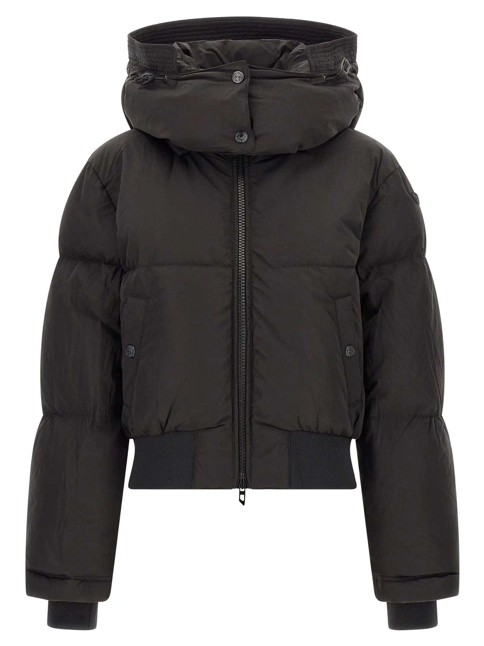 Diesel Black Polyamide Full-Length Jacket