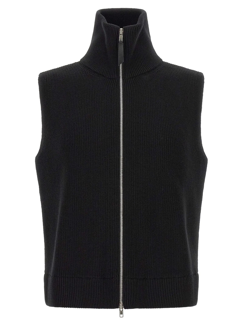Maison Margiela Black Wool Sleeveles Sweater