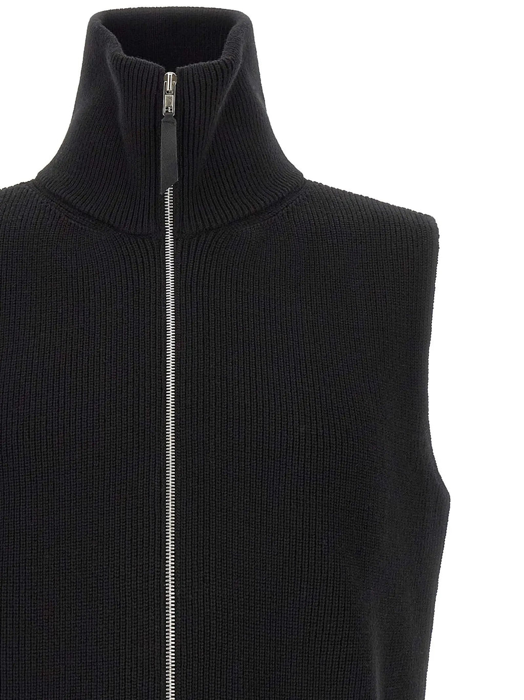 Maison Margiela Black Wool Sleeveles Sweater
