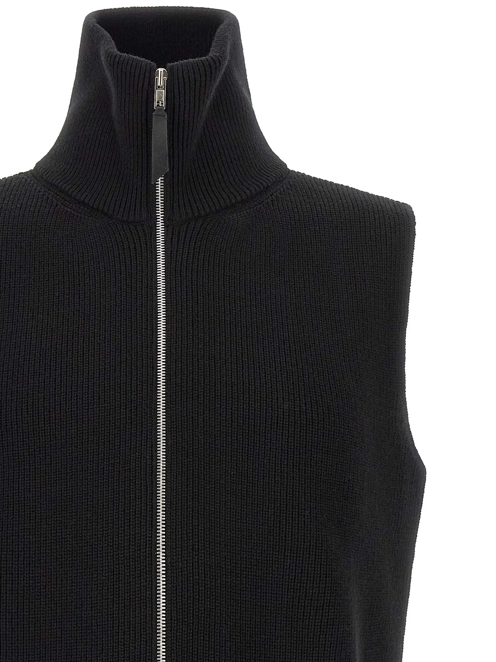 Maison Margiela Black Wool Sleeveles Sweater