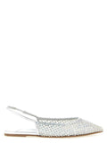 LE SILLA Silver Polyester Ballet Flats