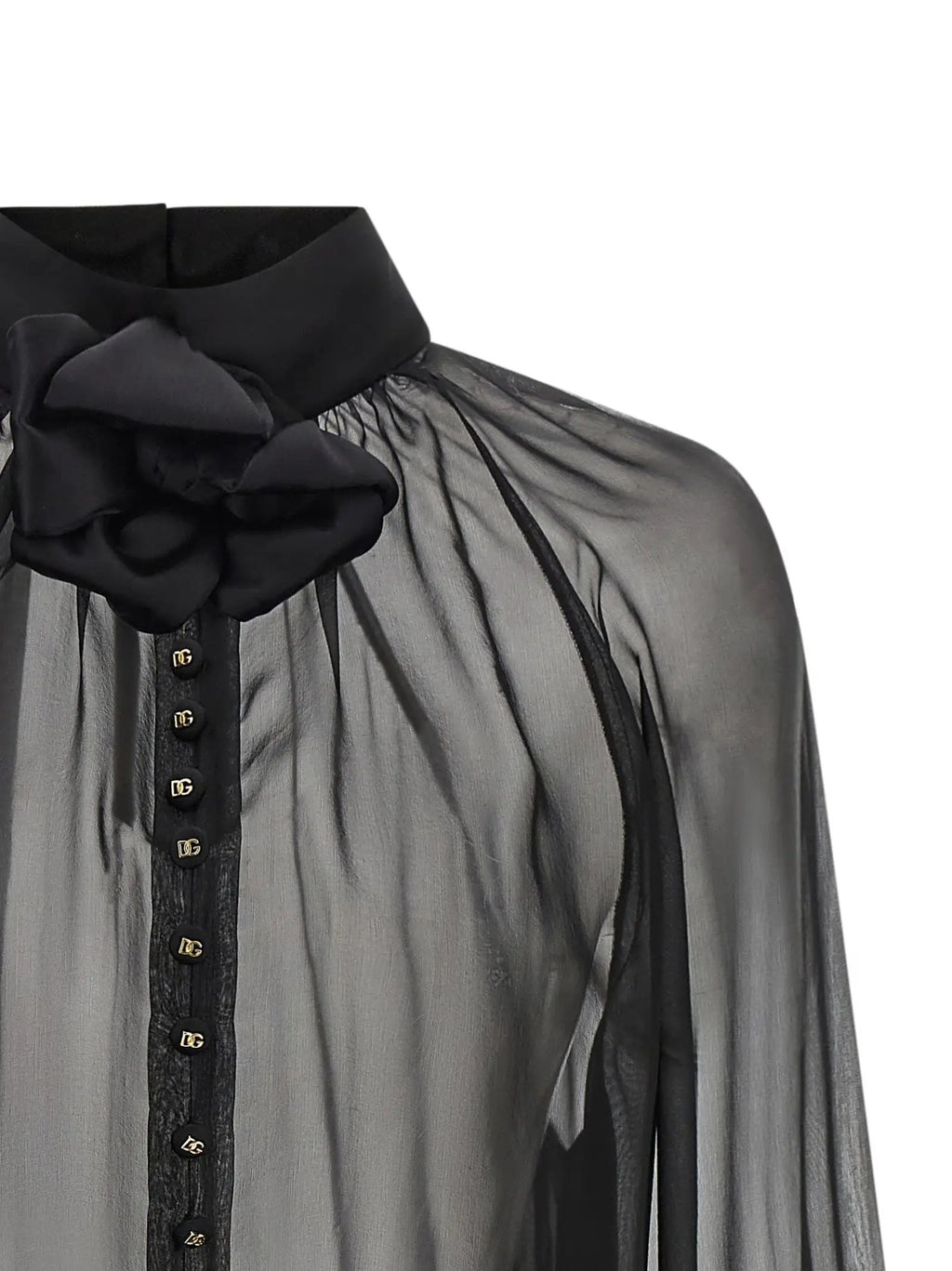 Dolce & Gabbana Black Silk Blouse