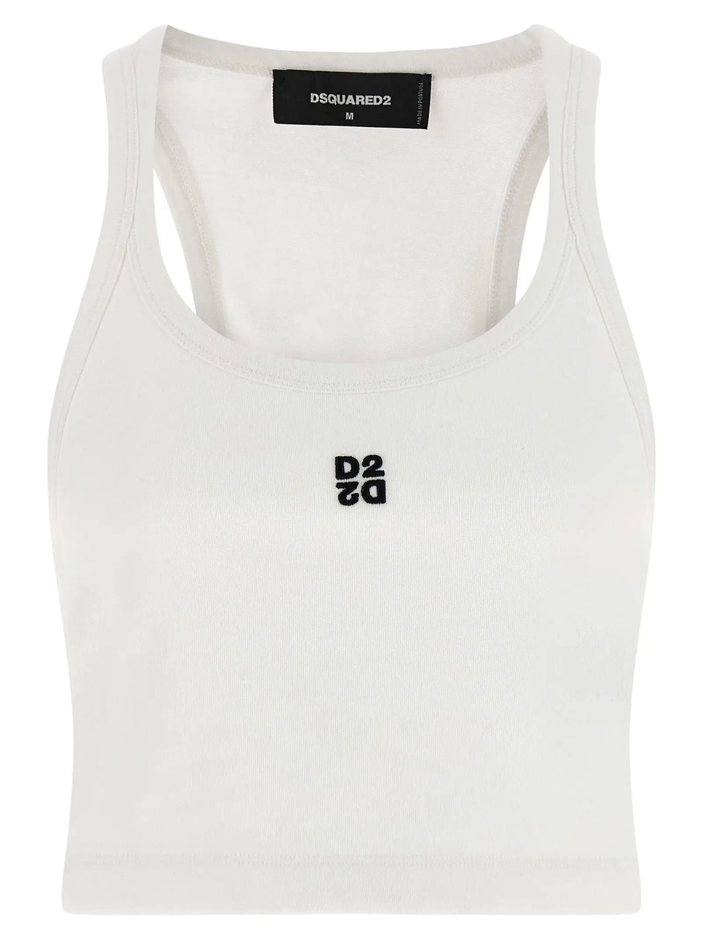 Dsquared² White Cotton Tank Tops